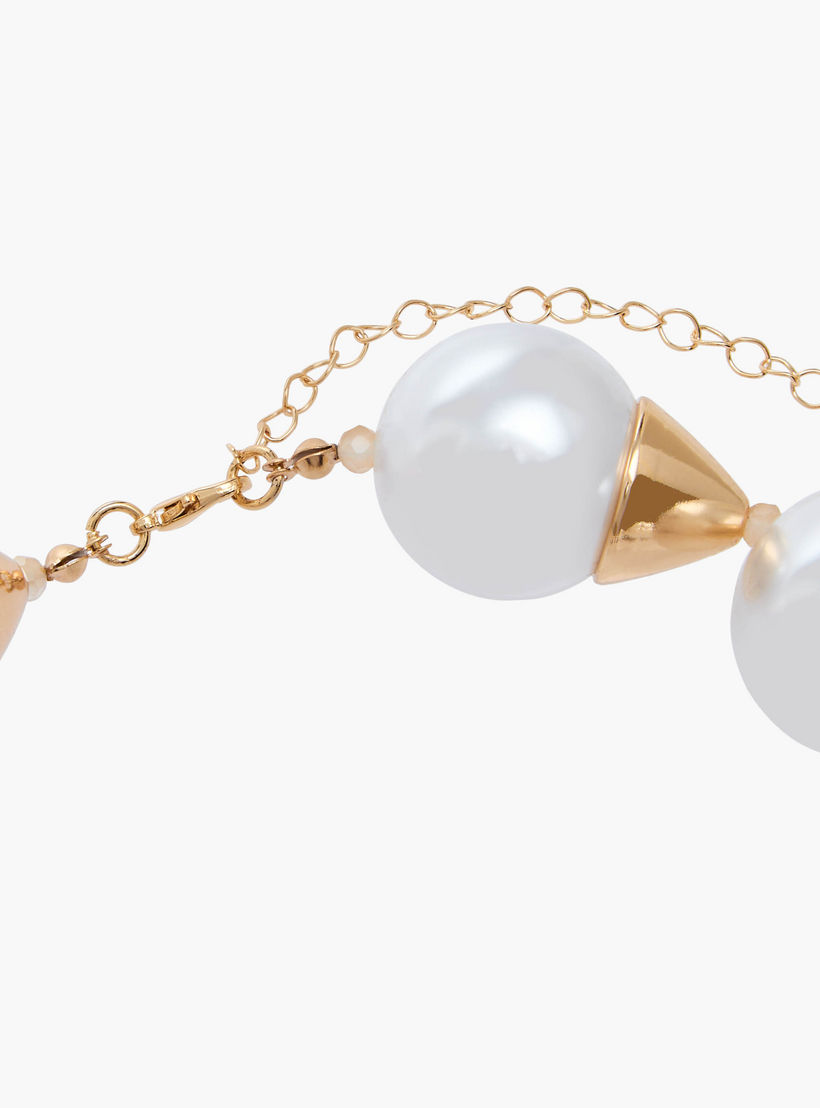 Metal Necklace with Pearl Bead Embellishment-women-watchesandjewellery-jewellery-necklacesandpendants-image-2