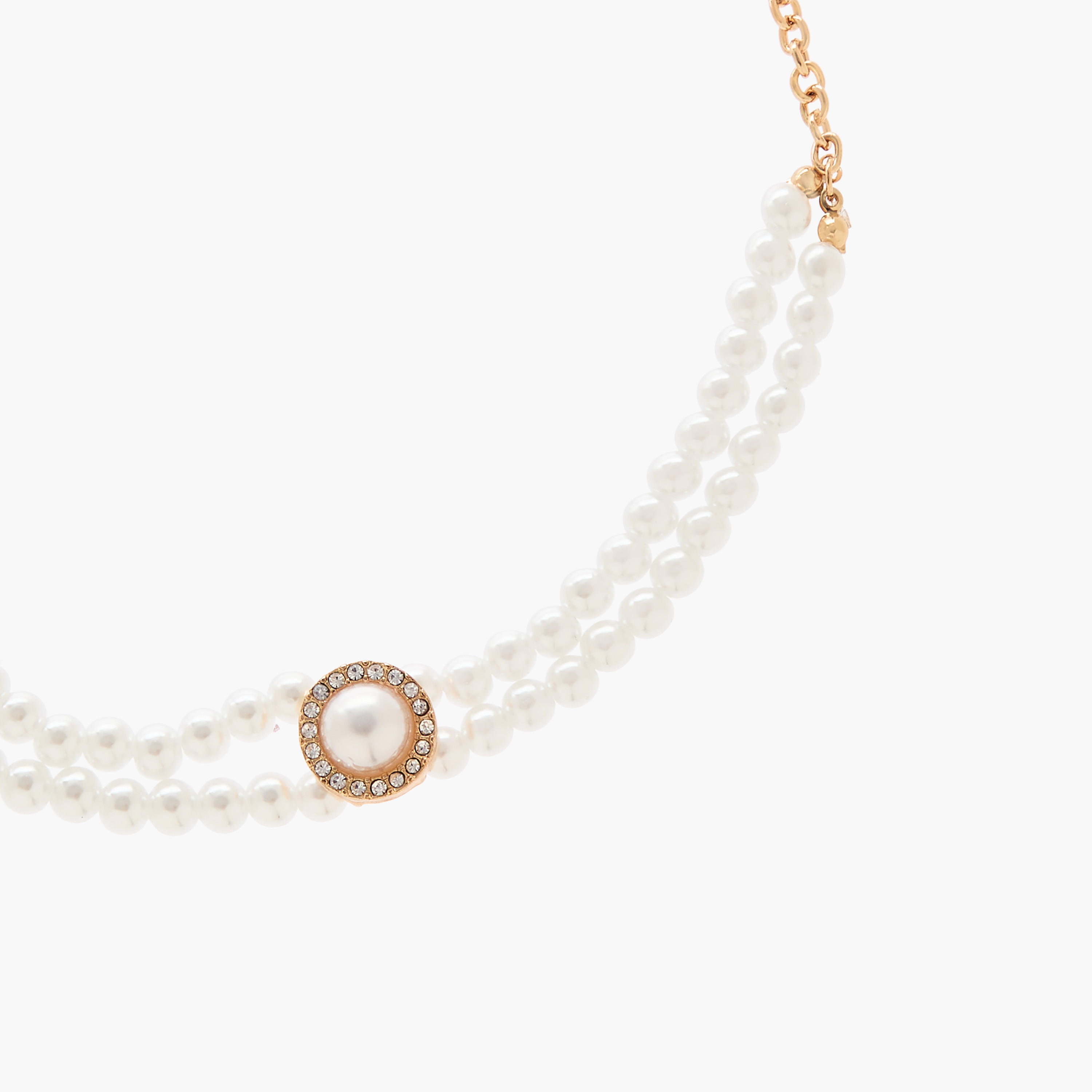 Set of 2 Pearl Embellished Metallic Choker Necklace with Earrings-women-watchesandjewellery-jewellery-necklacesandpendants-image-7