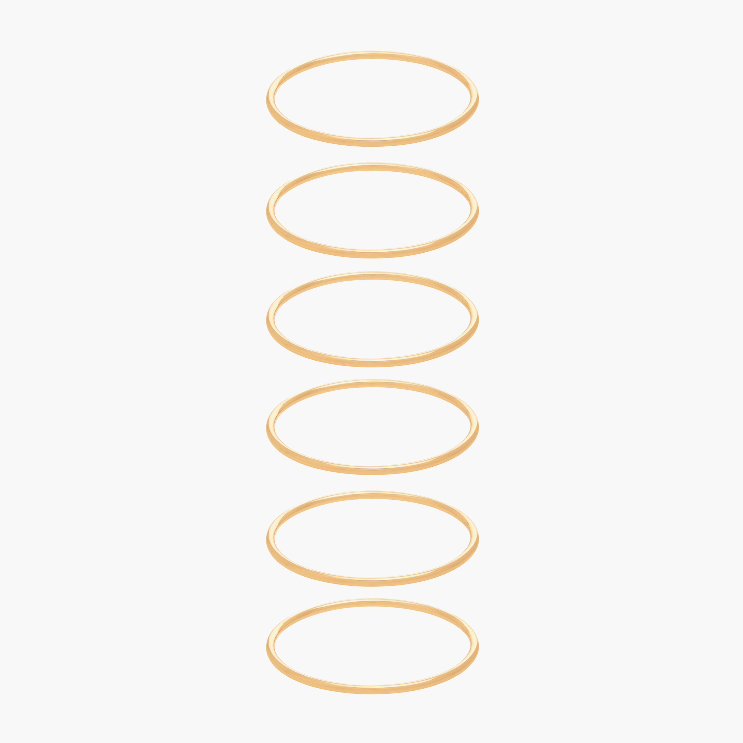 أساور بلون ذهبي - طقم 6 قطع-women-watchesandjewellery-jewellery-banglesandbracelets-image-1