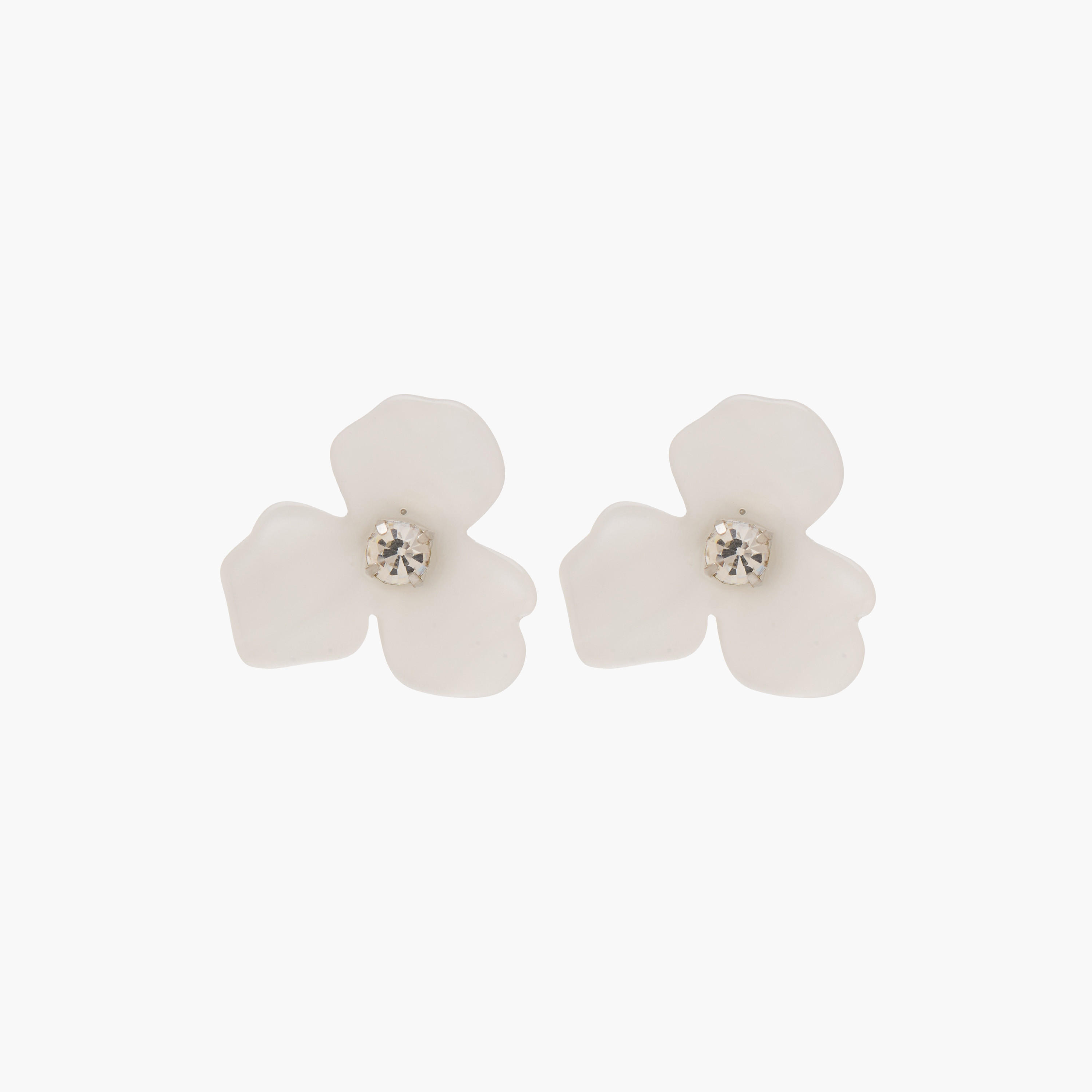 حلقان زهرية مزينة بأحجار بلون فضي بإغلاق مكبس-women-watchesandjewellery-jewellery-earrings-image-1