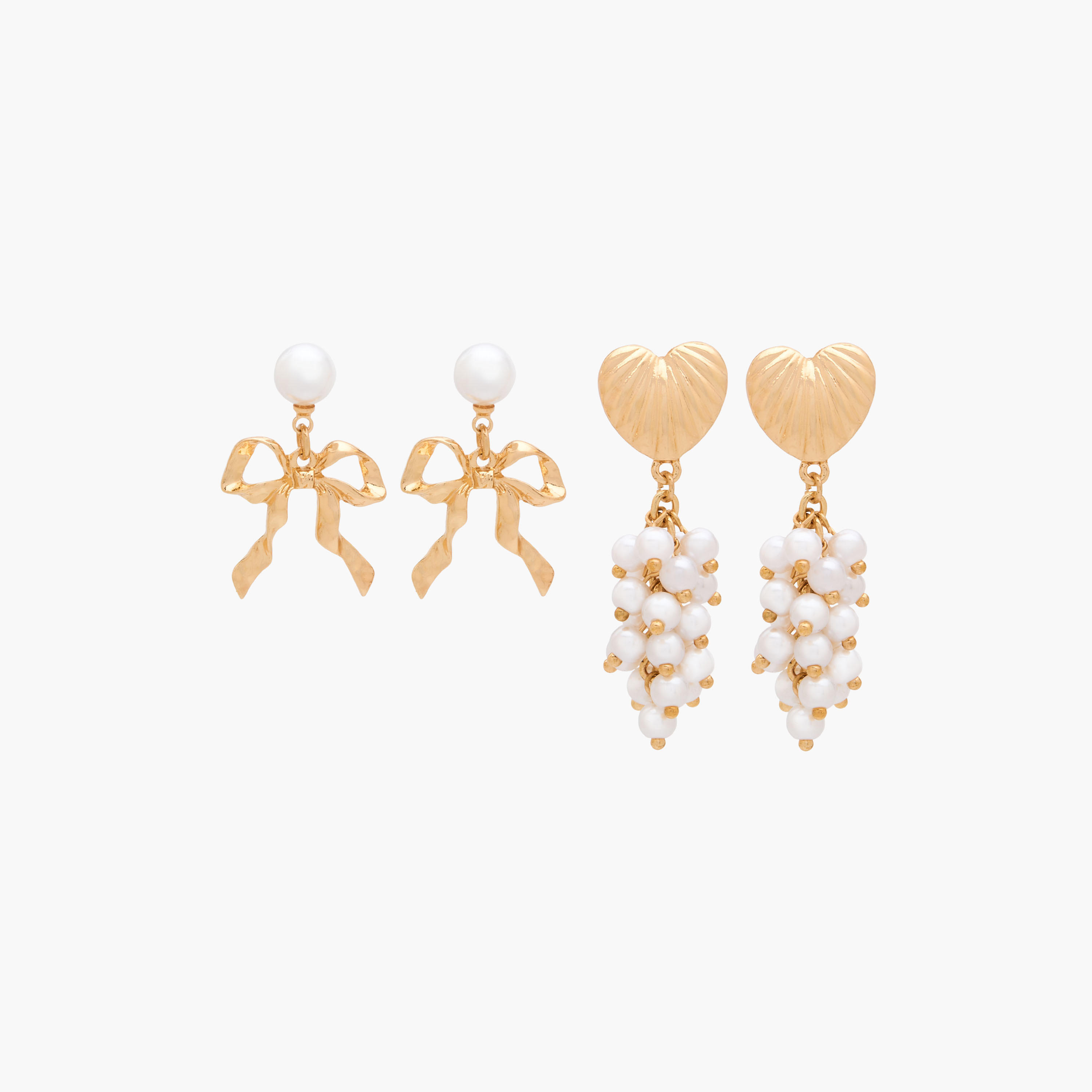 طقم حلق متدلّي معدن مزين باللؤلؤ بمكبس إغلاق خلفي عبوة من قطعتين-women-watchesandjewellery-jewellery-earrings-image-1