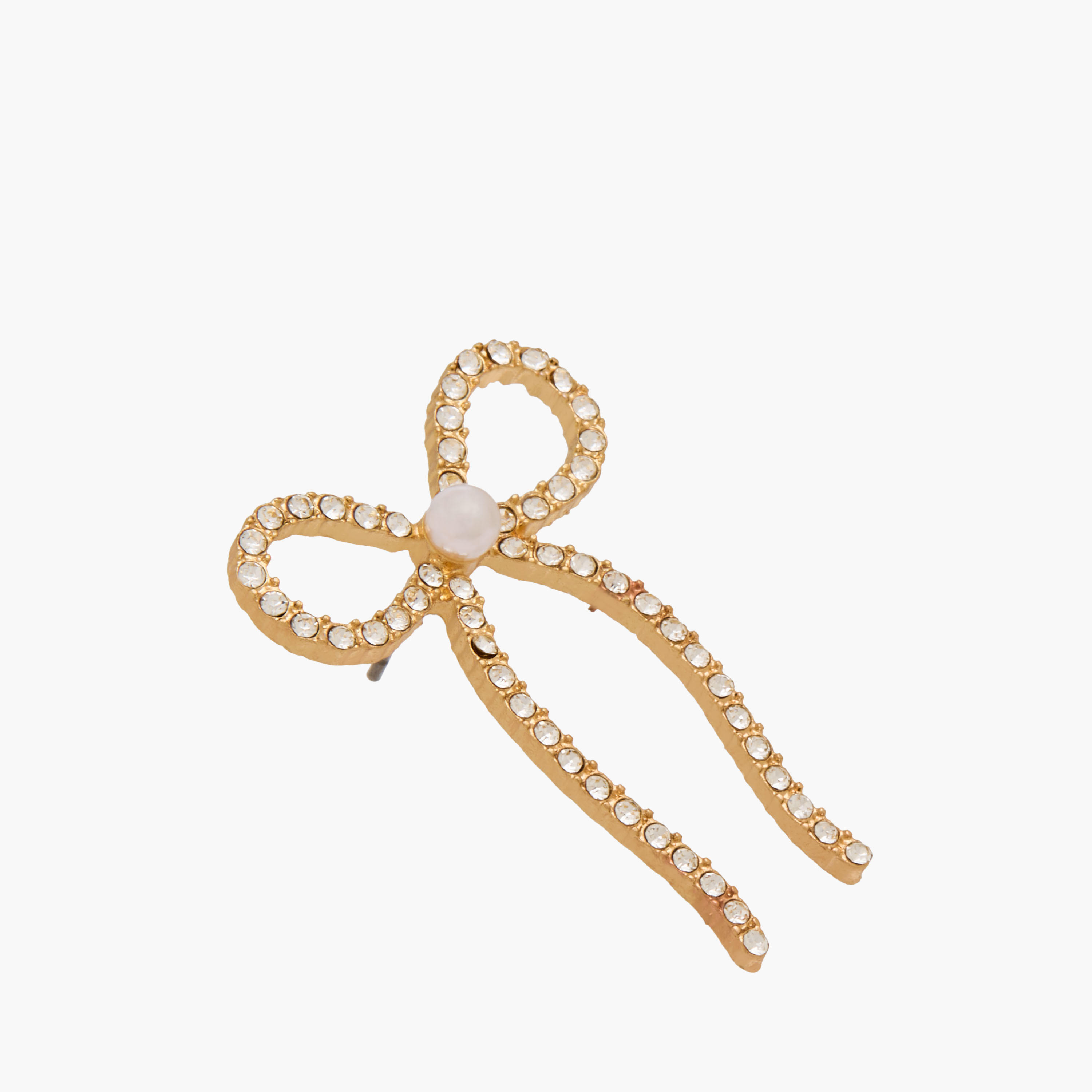 طقم حلق معدني بتصميم فيونكة مع مكبس إغلاق خلفي – قطعتين-women-watchesandjewellery-jewellery-earrings-image-4