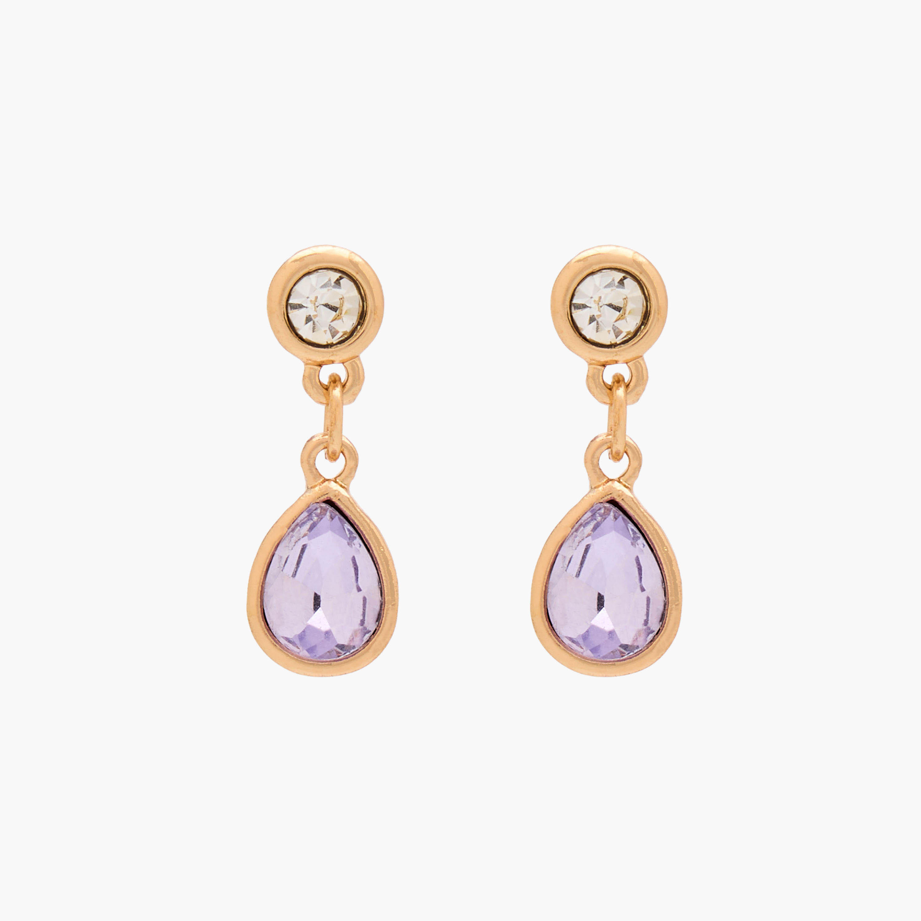 Pack of 2 Gold Tone Stone Embellished Dangling Earrings with Pushback Closure-women-watchesandjewellery-jewellery-earrings-image-3