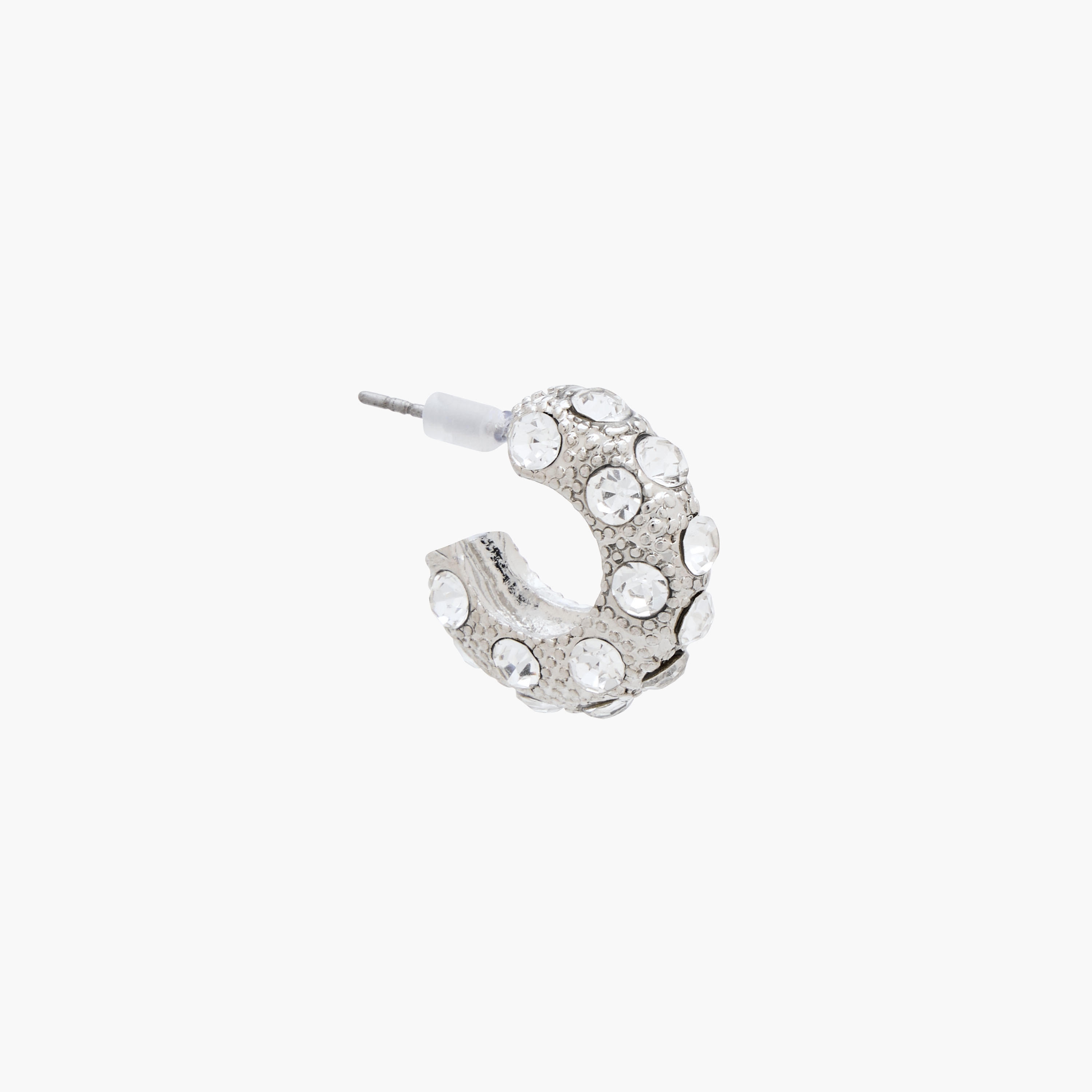 حلقان فضية اللون بتزيينات حجر وبمكبس إغلاق خلفي - طقم من زوجين-women-watchesandjewellery-jewellery-earrings-image-3