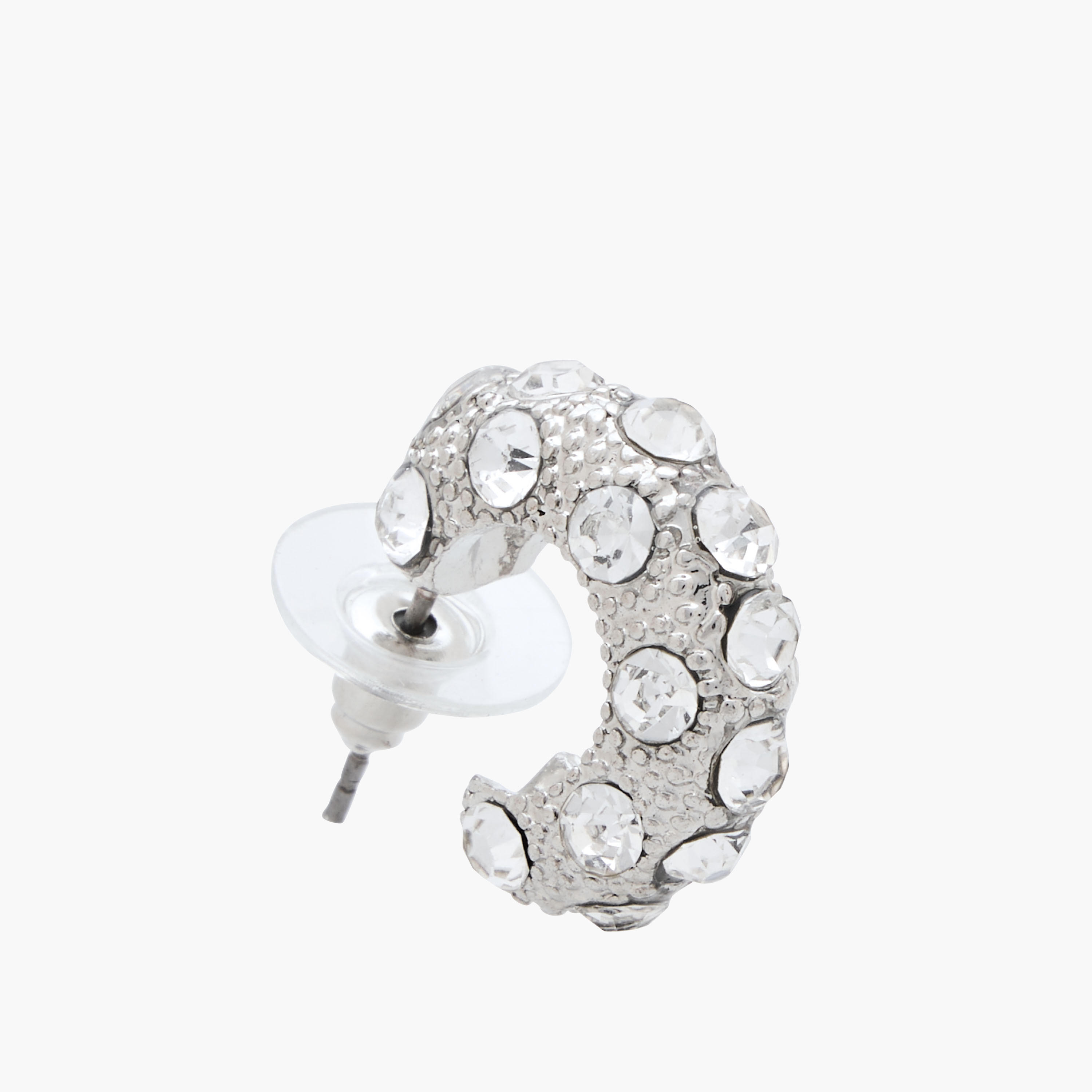 حلقان فضية اللون بتزيينات حجر وبمكبس إغلاق خلفي - طقم من زوجين-women-watchesandjewellery-jewellery-earrings-image-5