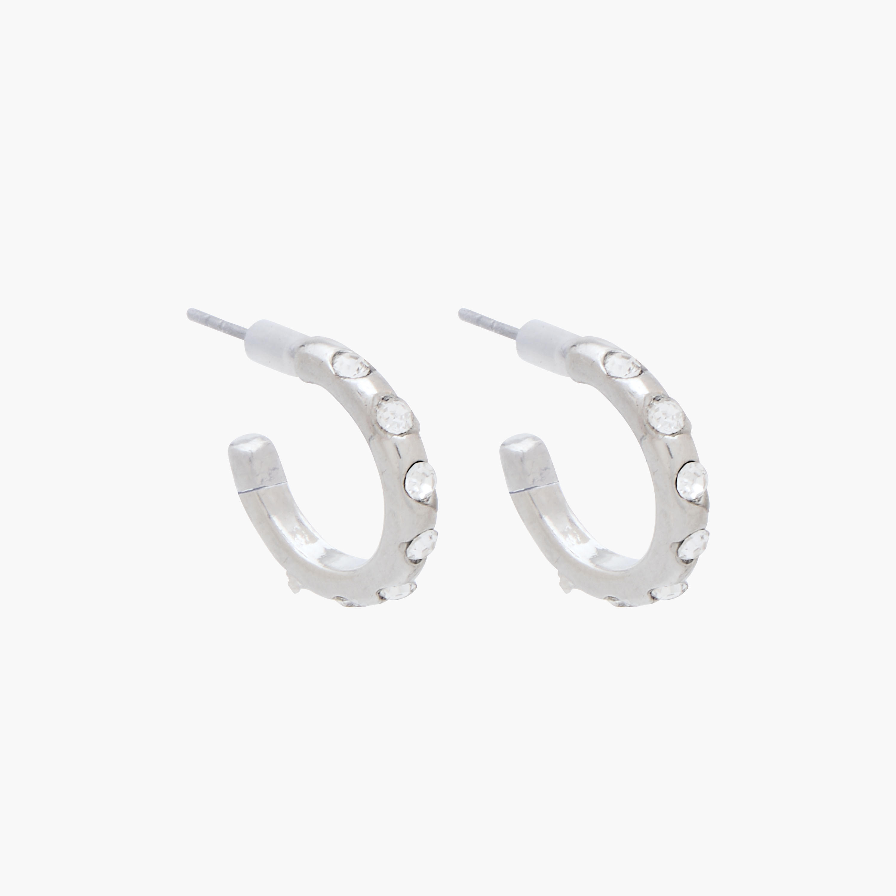 Pack of 2 Silver Tone Stone Embellished Earrings with Pushback Closure-women-watchesandjewellery-jewellery-earrings-image-3