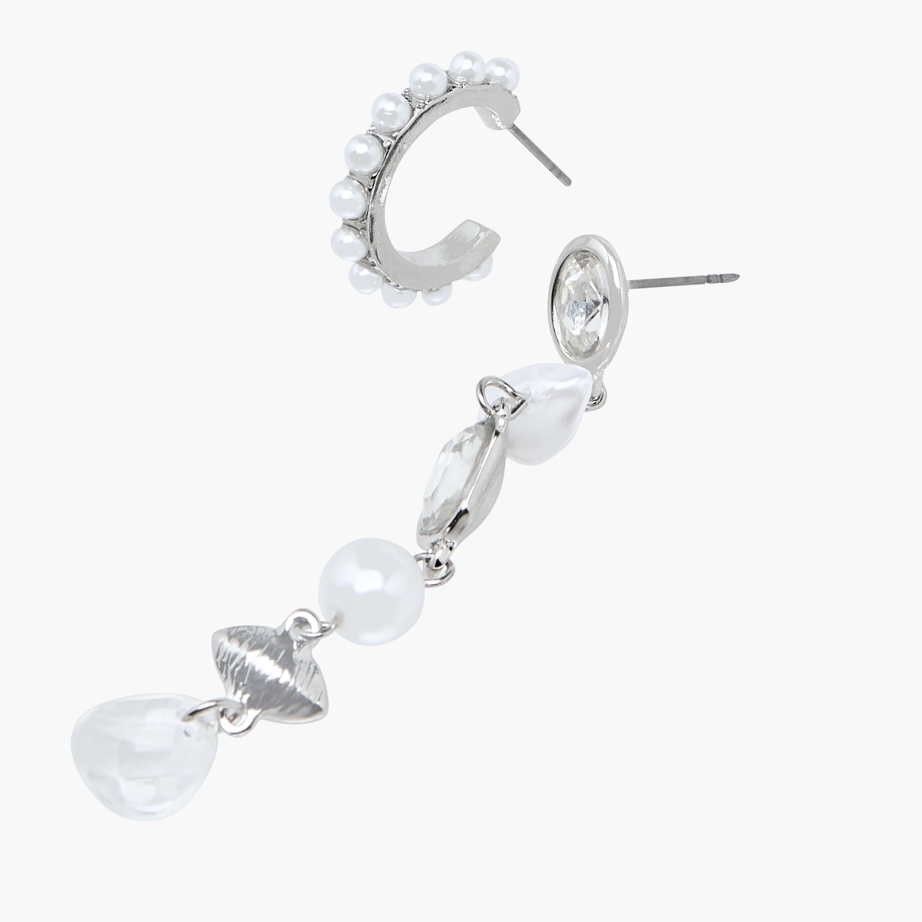 Pack of 2 Embellished Earrings with Pushback Closure-women-watchesandjewellery-jewellery-earrings-image-4