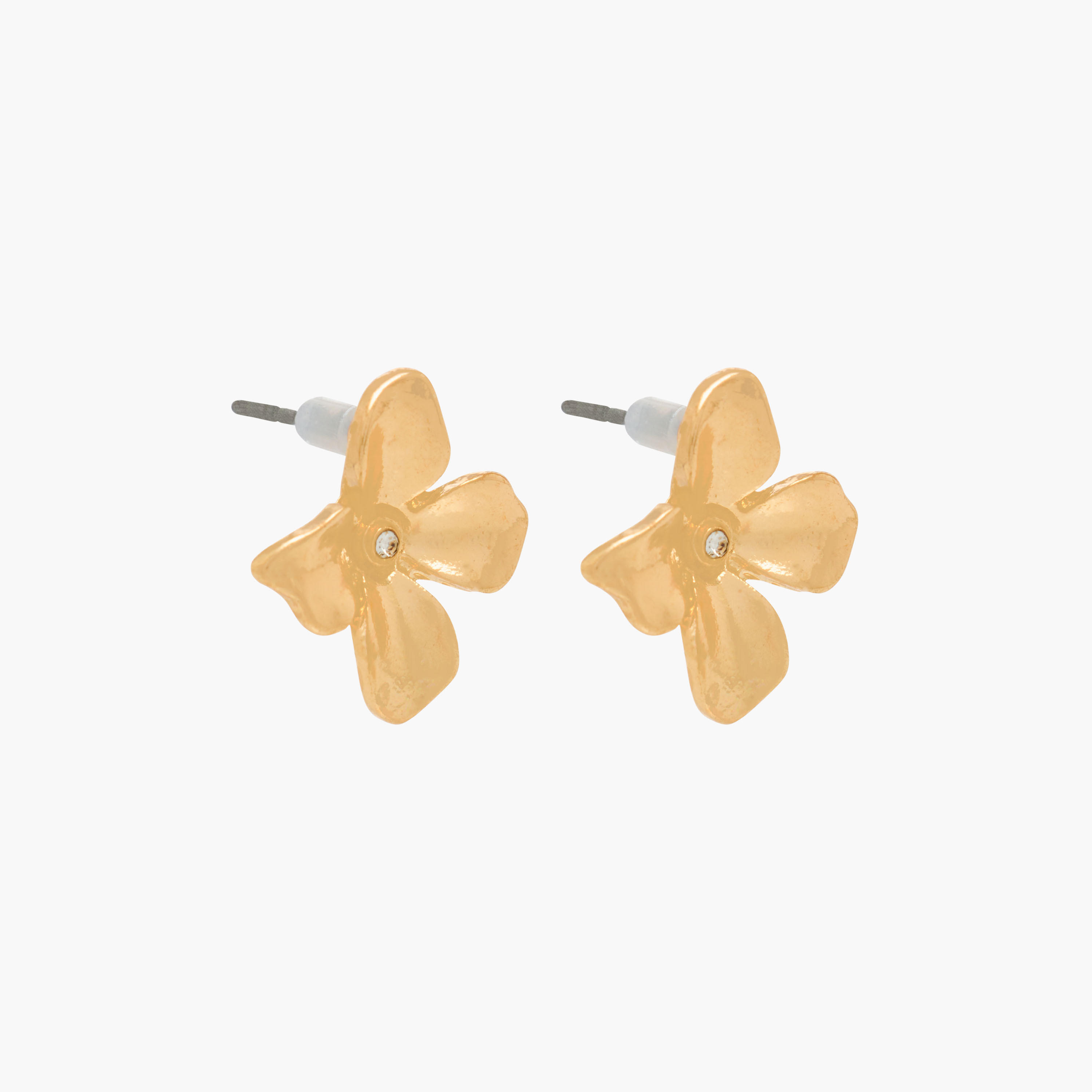 Pack of 3 Gold Tone Embellished Stud Earrings with Pushback Closure-women-watchesandjewellery-jewellery-earrings-image-4