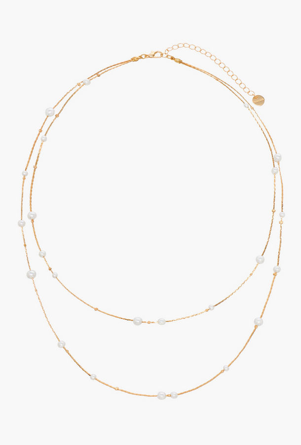 عقد معدن طبقات بتفاصيل لؤلؤ-women-watchesandjewellery-jewellery-necklacesandpendants-image-1