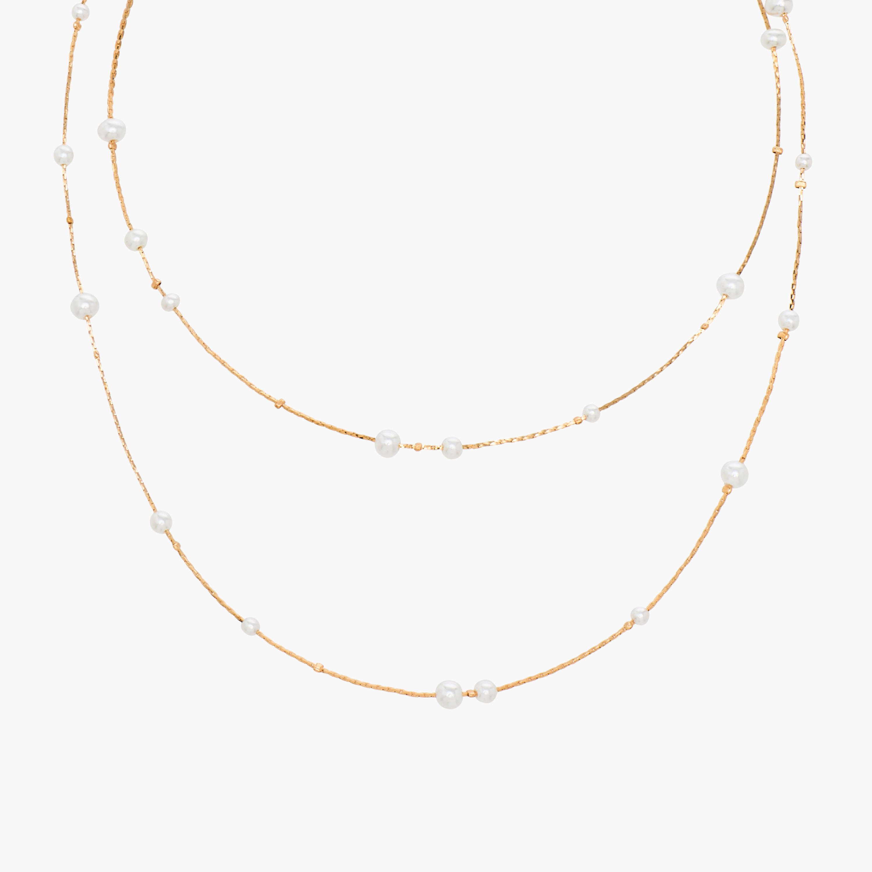 عقد معدن طبقات بتفاصيل لؤلؤ-women-watchesandjewellery-jewellery-necklacesandpendants-image-2