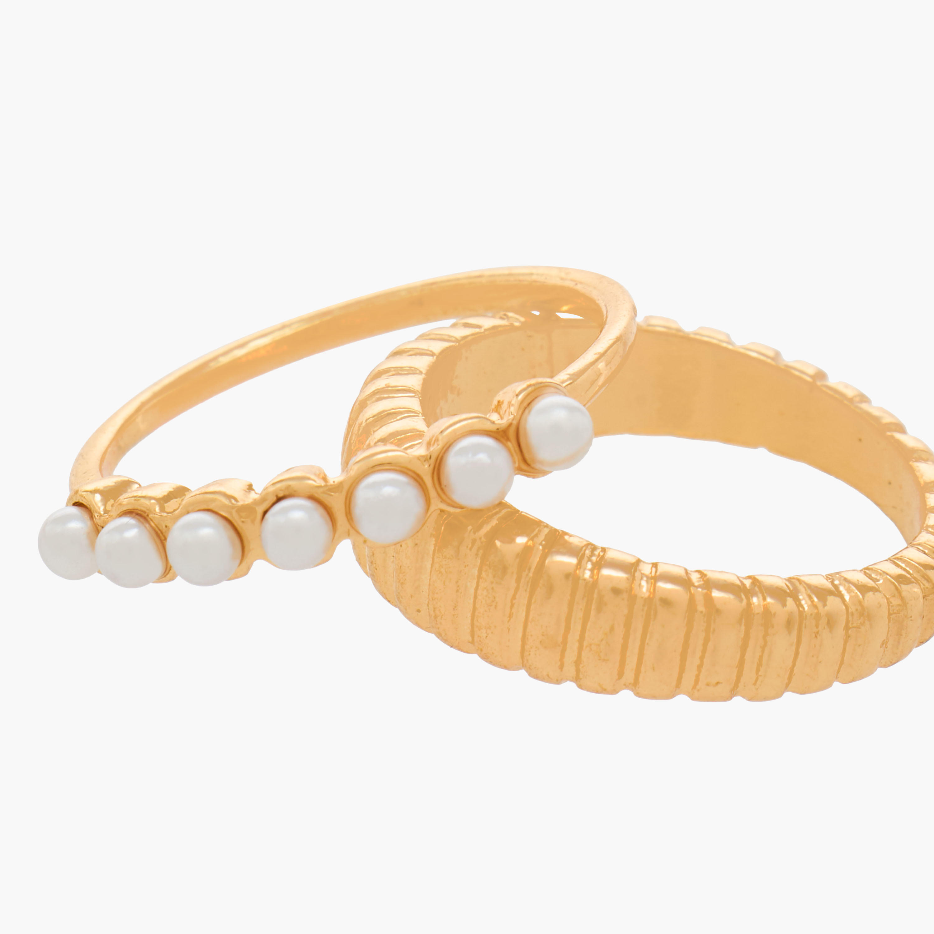 Set of 8 - Stackable Gold Tone Ring with Assorted Design-women-watchesandjewellery-jewellery-rings-image-3