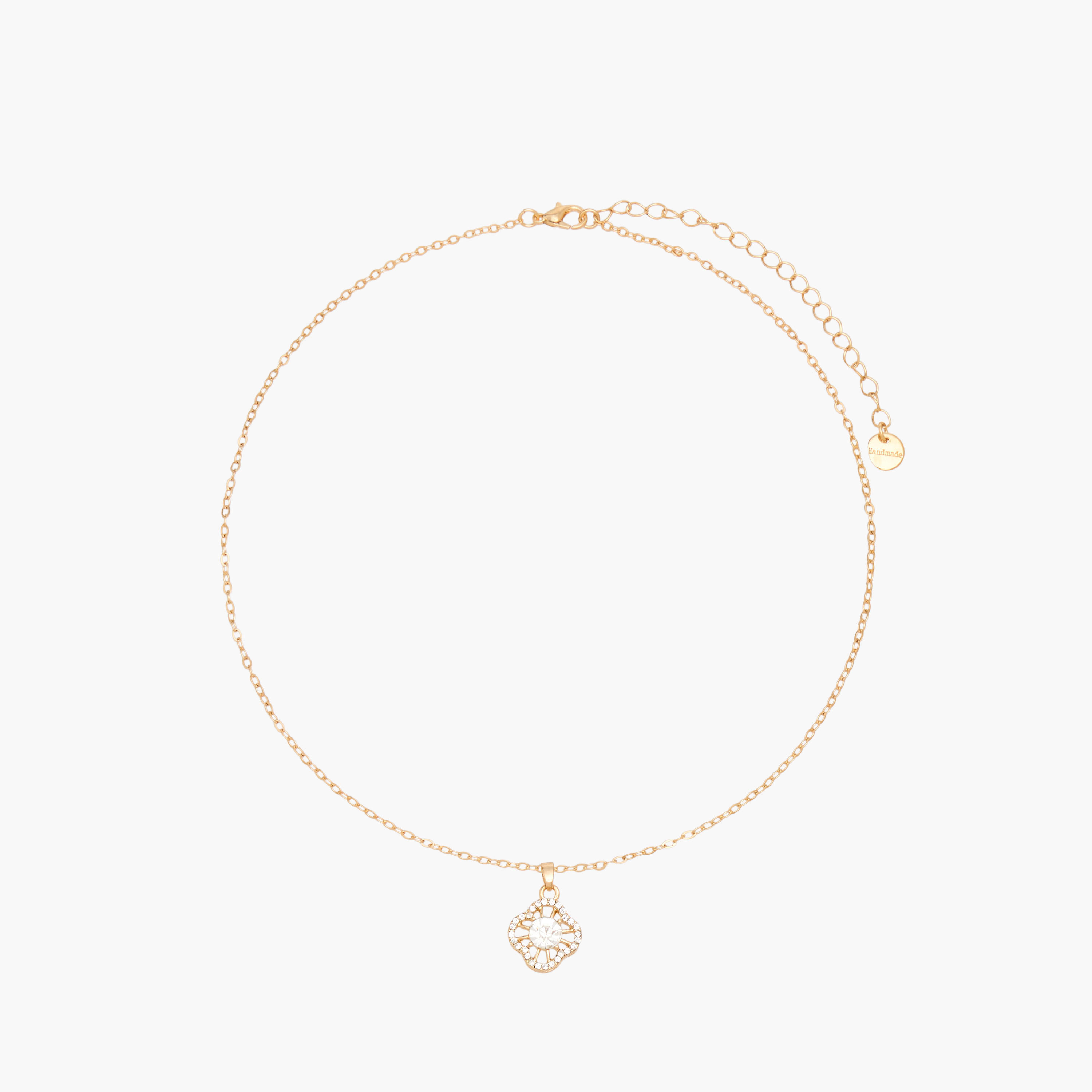 Metal Pendant Necklace with Stone Embellishment-women-watchesandjewellery-jewellery-necklacesandpendants-image-1