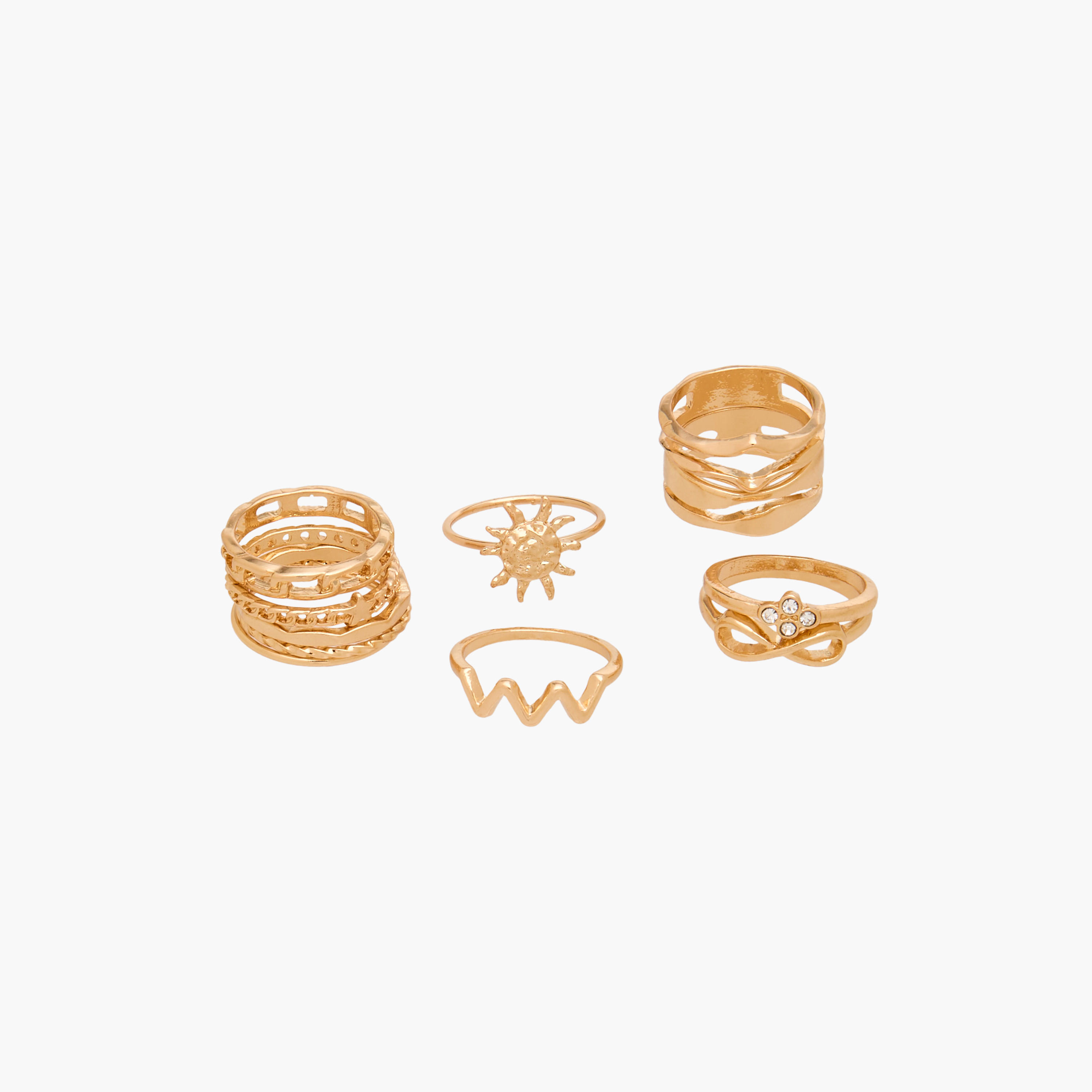 Set of 11 - Assorted Gold Tone Ring-women-watchesandjewellery-jewellery-rings-image-2