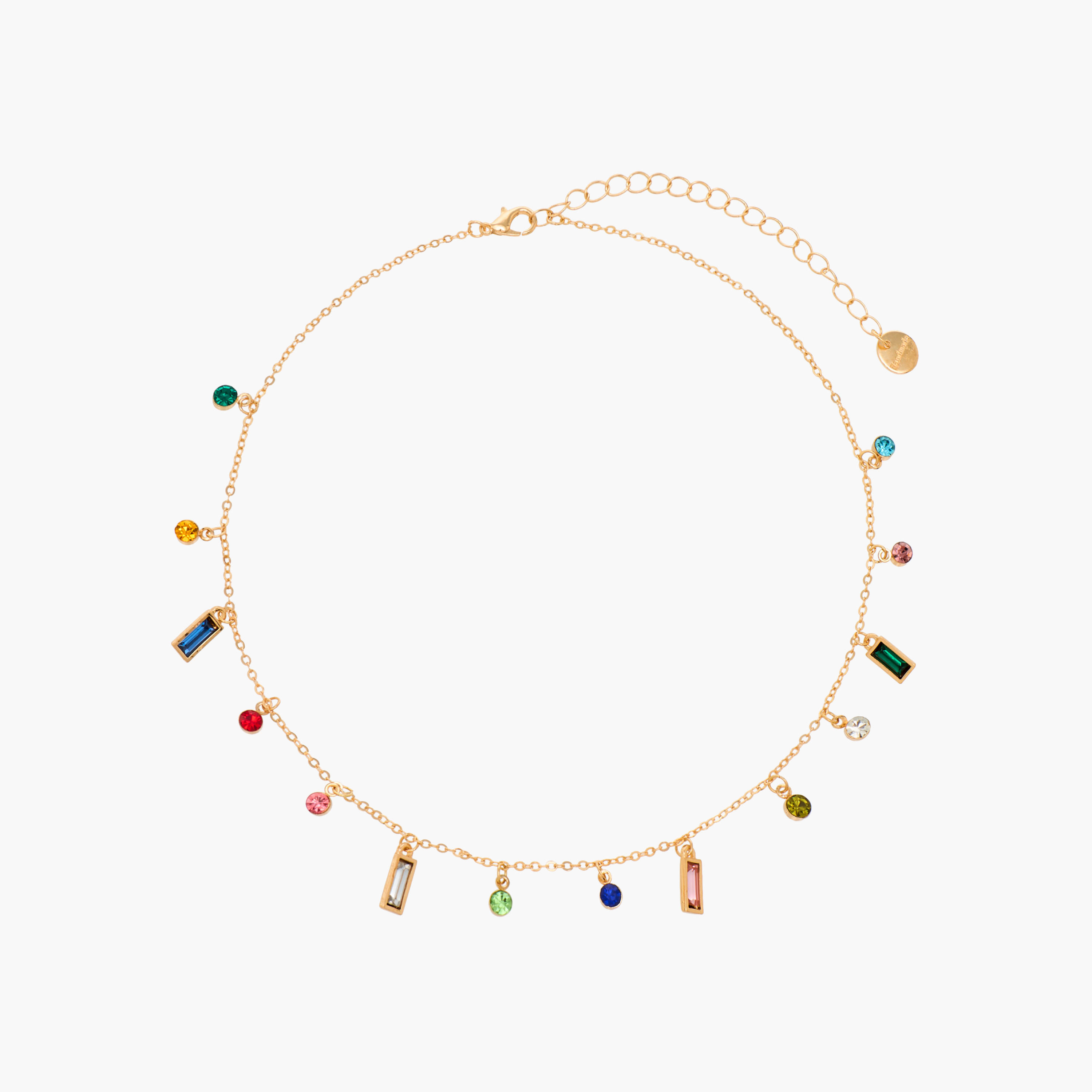 Metal Crystal Necklace with Lobster Clasp Closure-women-watchesandjewellery-jewellery-necklacesandpendants-image-1