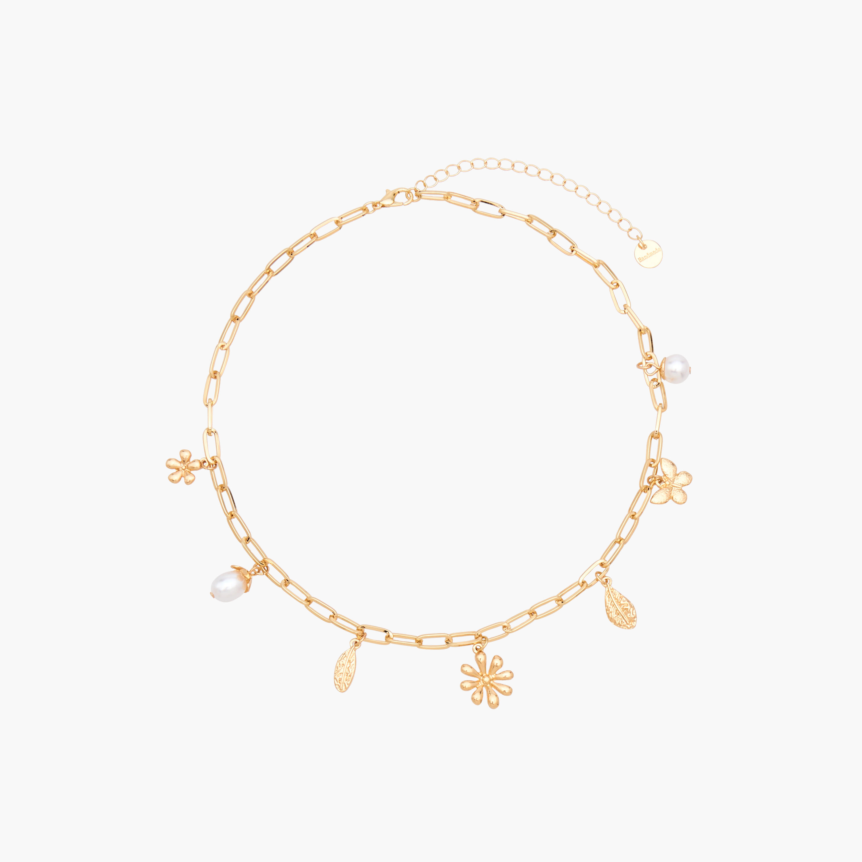Gold Tone Necklace with Charm Accents-women-watchesandjewellery-jewellery-necklacesandpendants-image-1