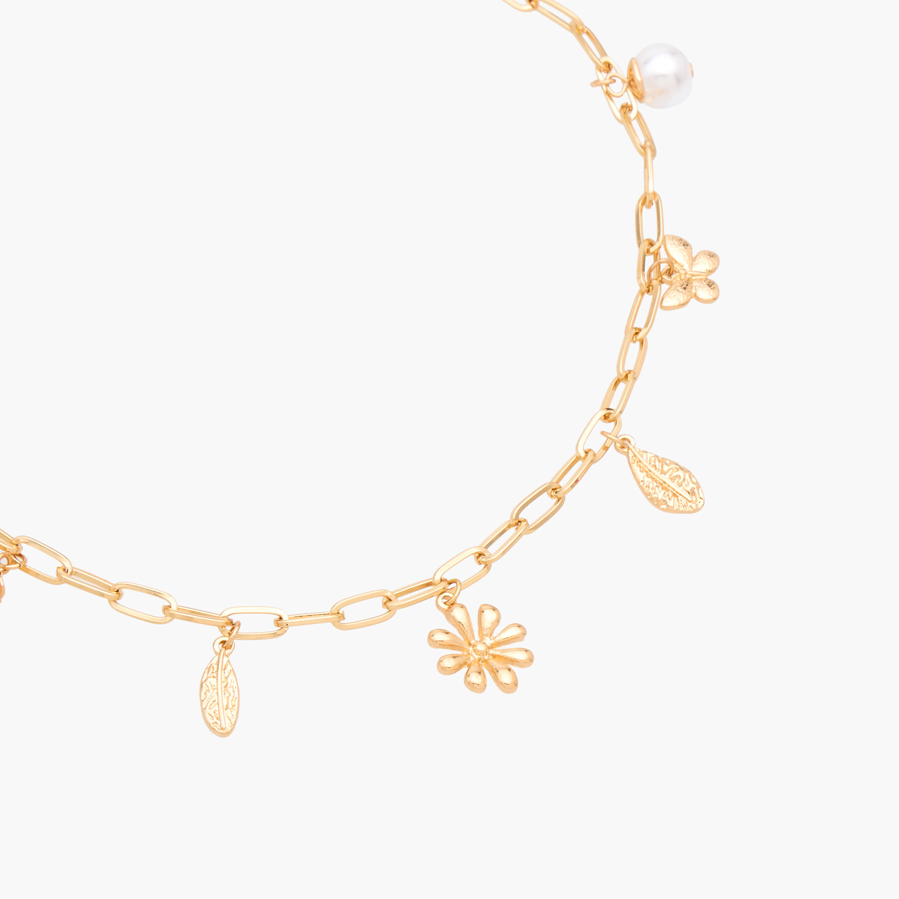 Gold Tone Necklace with Charm Accents-women-watchesandjewellery-jewellery-necklacesandpendants-image-2