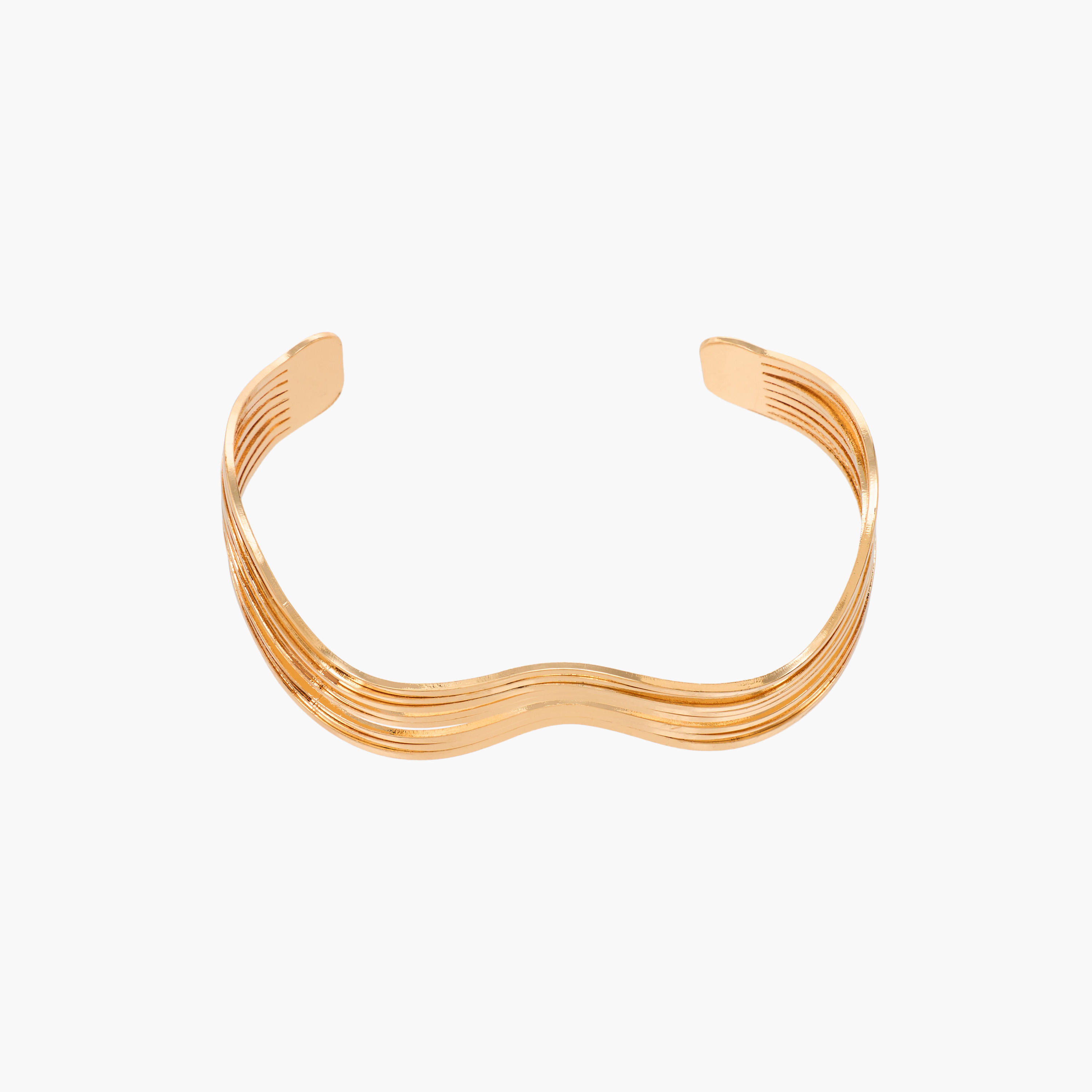 Gold Tone Choker Necklace with Wavy Design-women-watchesandjewellery-jewellery-necklacesandpendants-image-2
