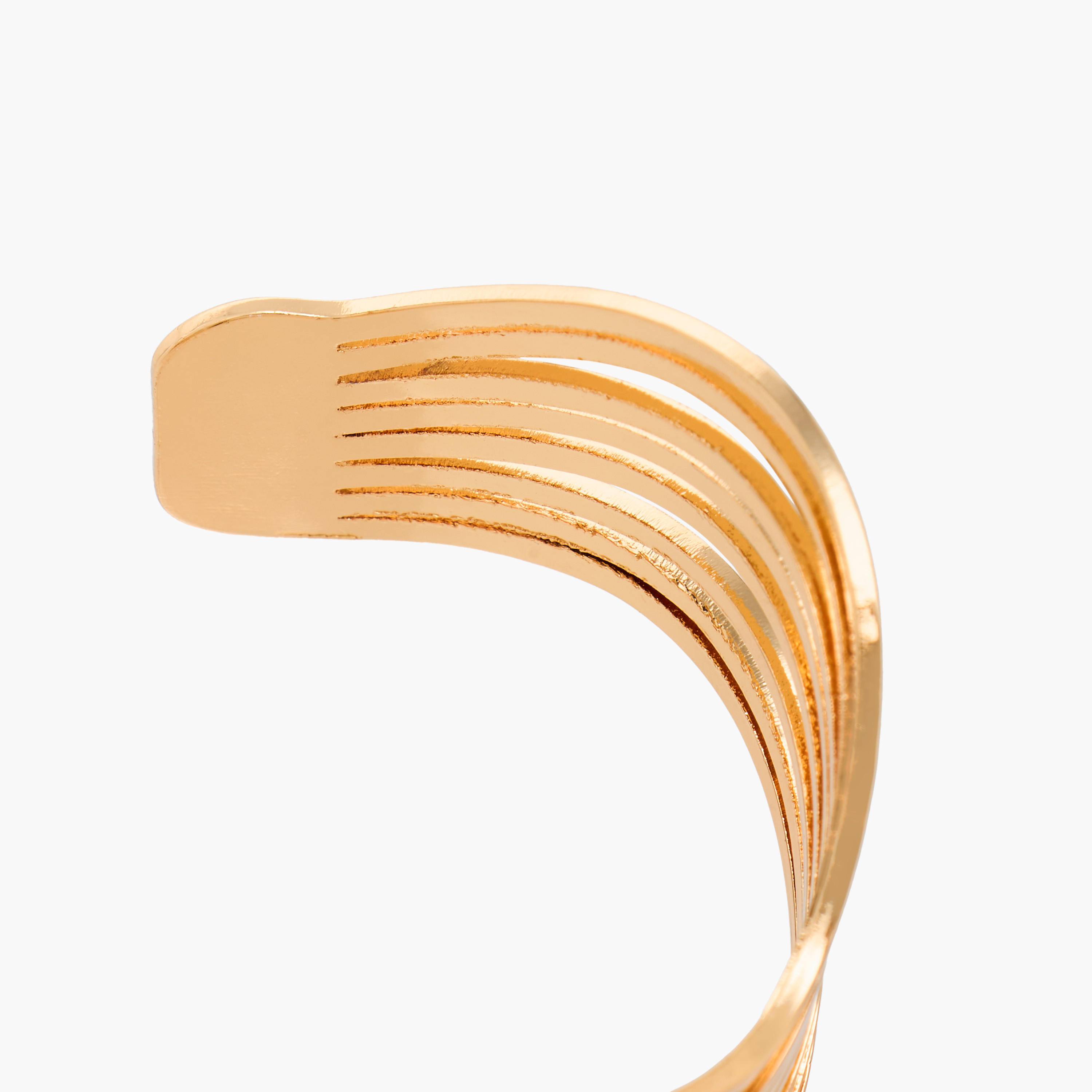 Gold Tone Choker Necklace with Wavy Design-women-watchesandjewellery-jewellery-necklacesandpendants-image-4