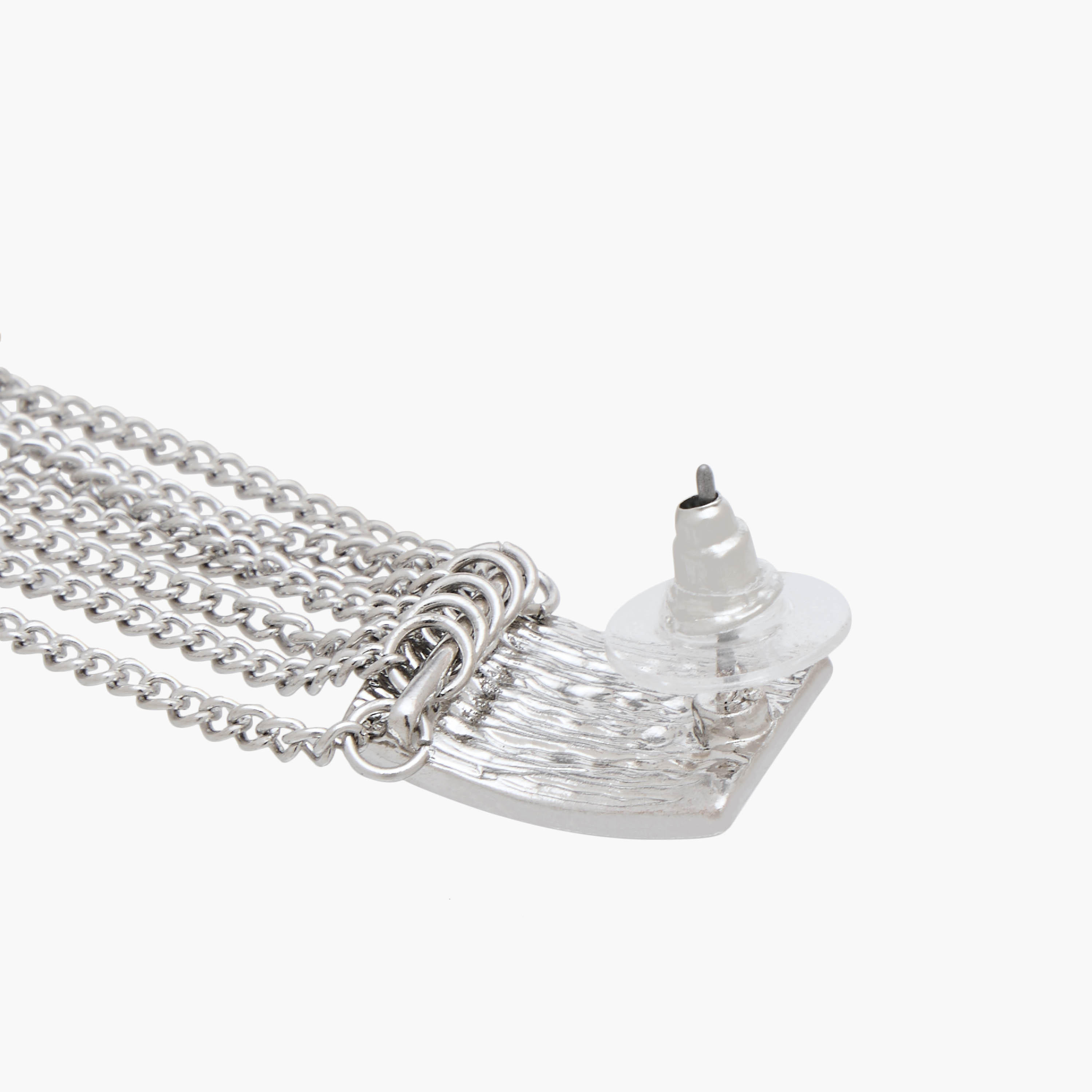 حلق متدلي بلون فضي وزينة أحجار ومكبس إغلاق-women-watchesandjewellery-jewellery-earrings-image-4