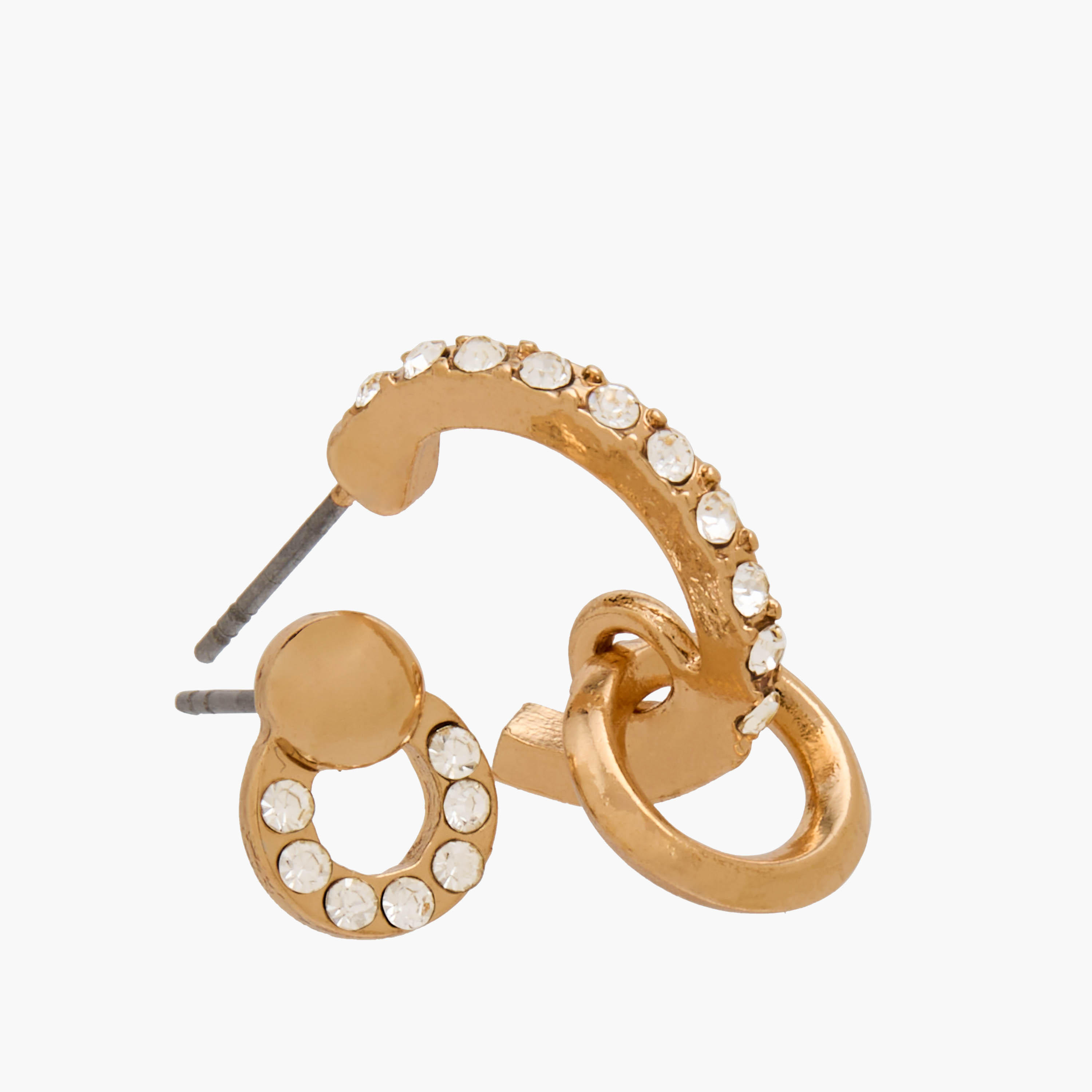 Pack of 9 Metallic Assorted Earrings with Pushback Closure-women-watchesandjewellery-jewellery-earrings-image-4