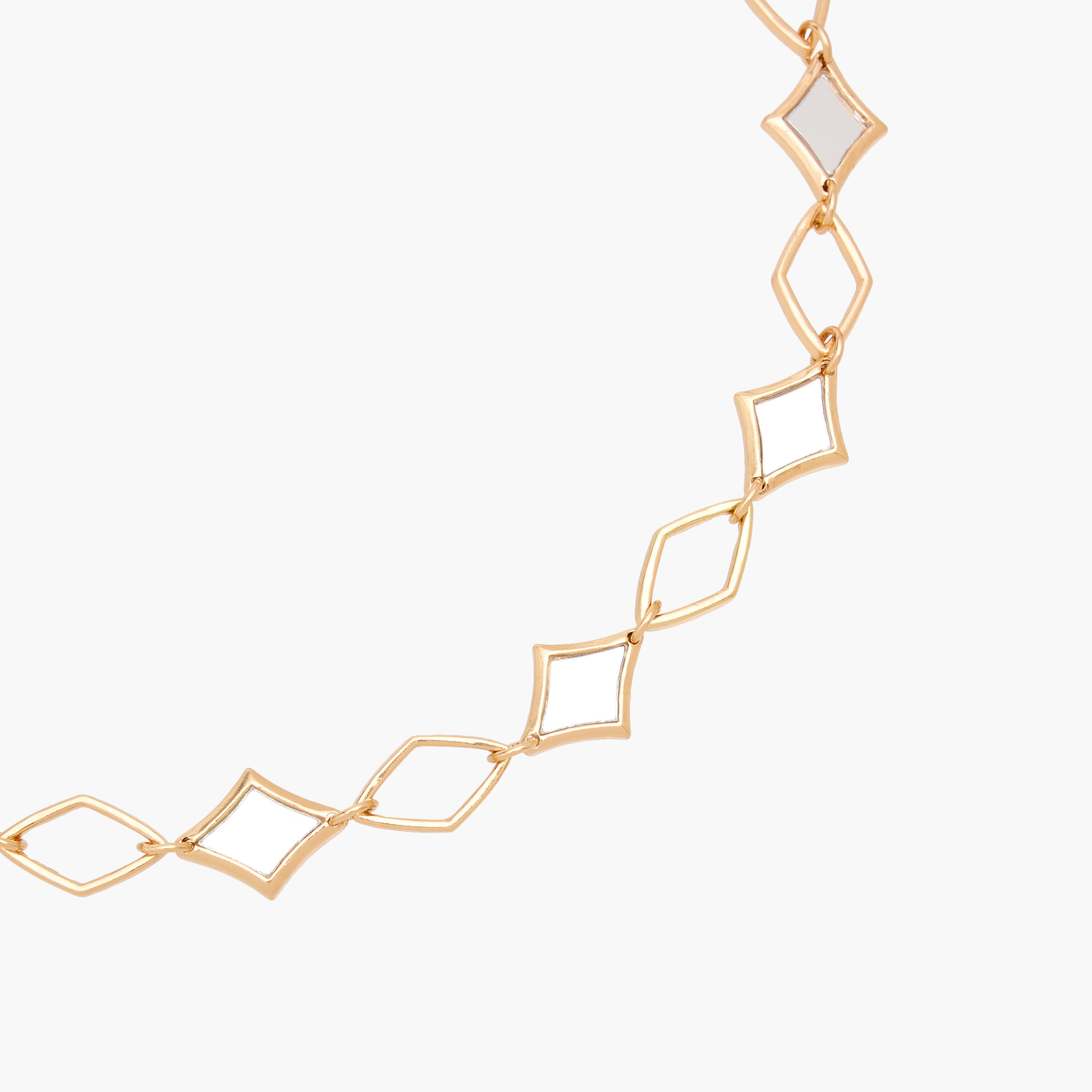 Metal Geometric Design Link Necklace-women-watchesandjewellery-jewellery-necklacesandpendants-image-4