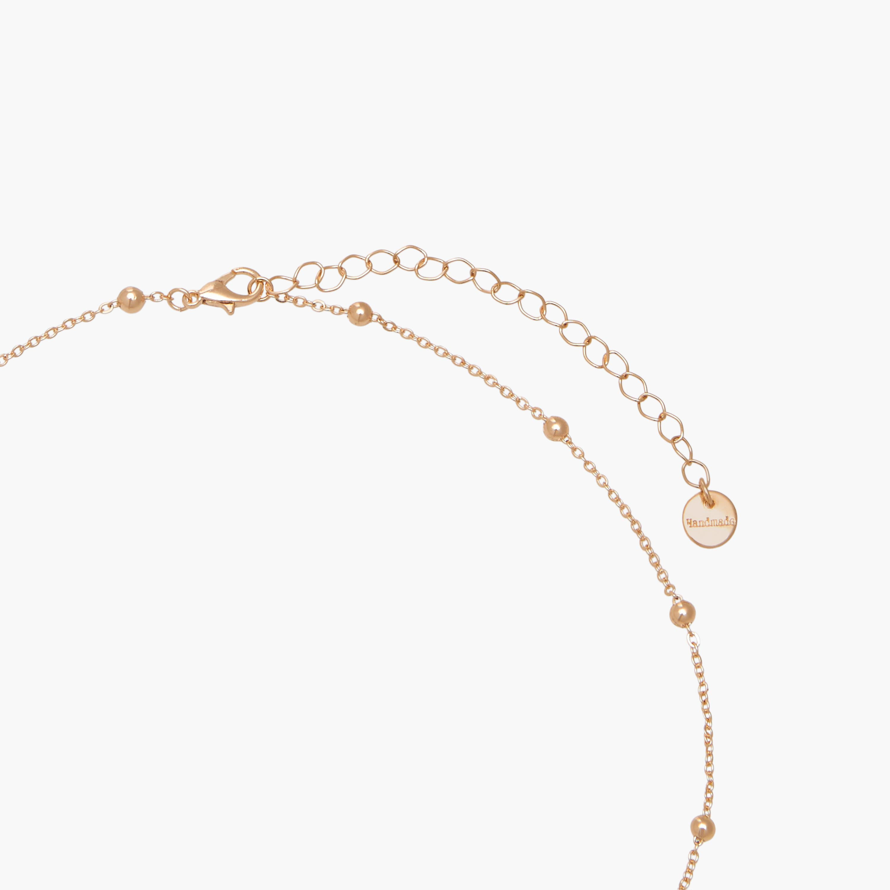Set of 5 - Gold Tone Necklace with Heart Embellished Design-women-watchesandjewellery-jewellery-necklacesandpendants-image-8