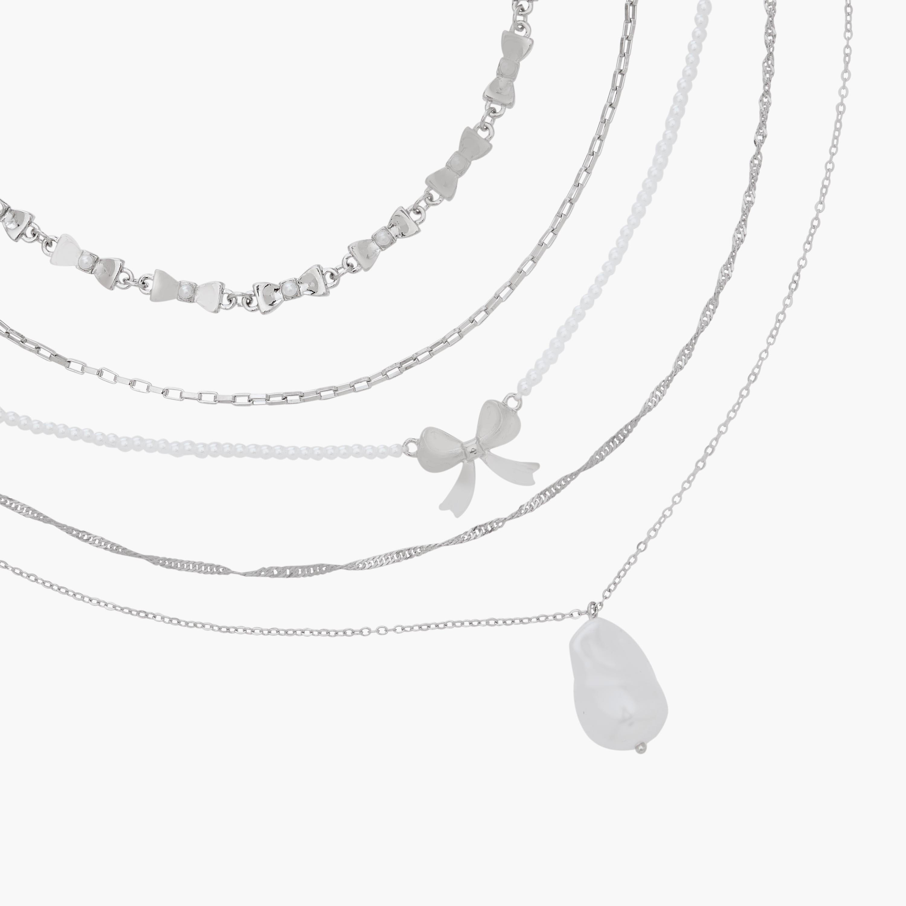 أعقاد سلسلة معدن - طقم من 5 قطع-women-watchesandjewellery-jewellery-necklacesandpendants-image-7