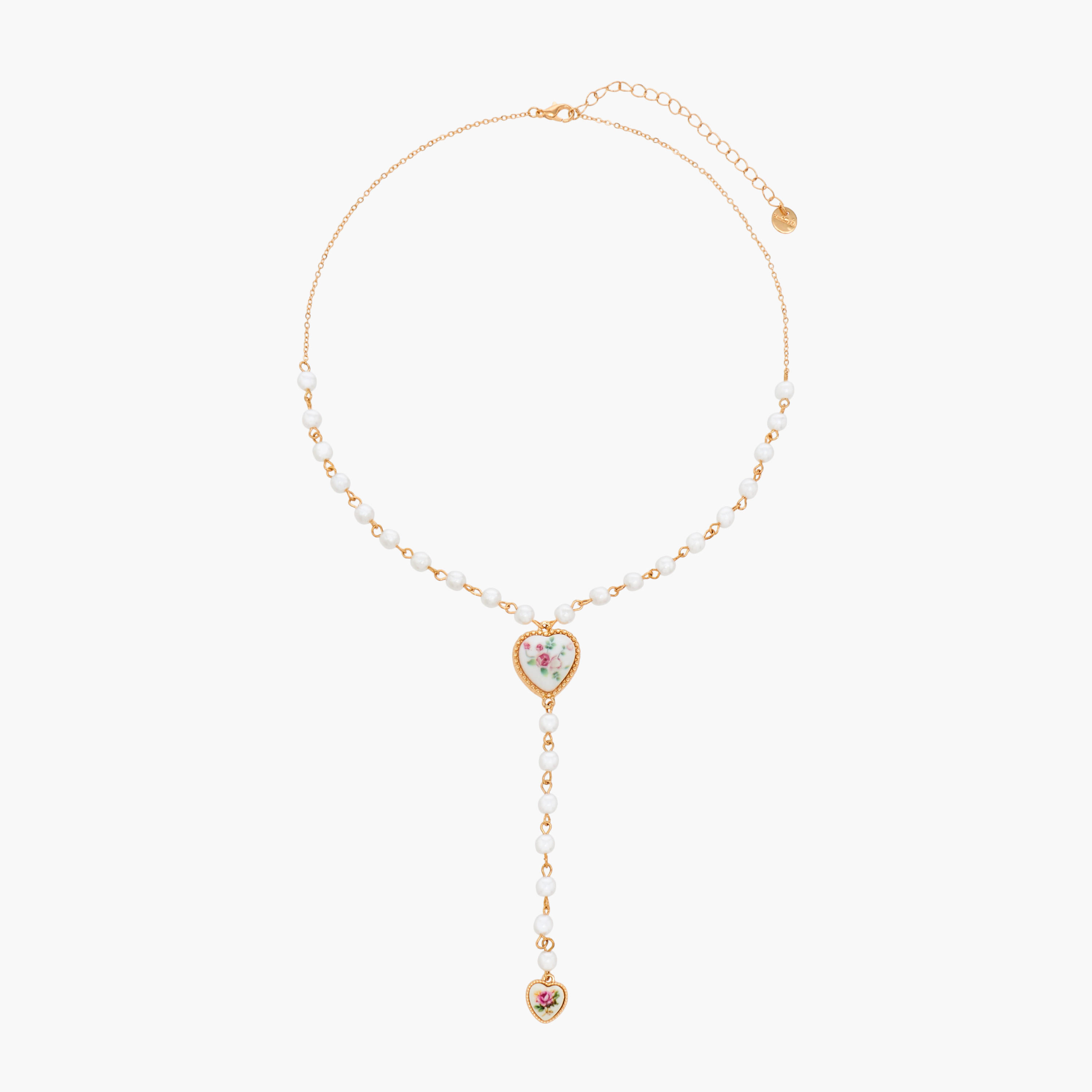 Gold Tone Necklace with Heart Pendant-women-watchesandjewellery-jewellery-necklacesandpendants-image-1