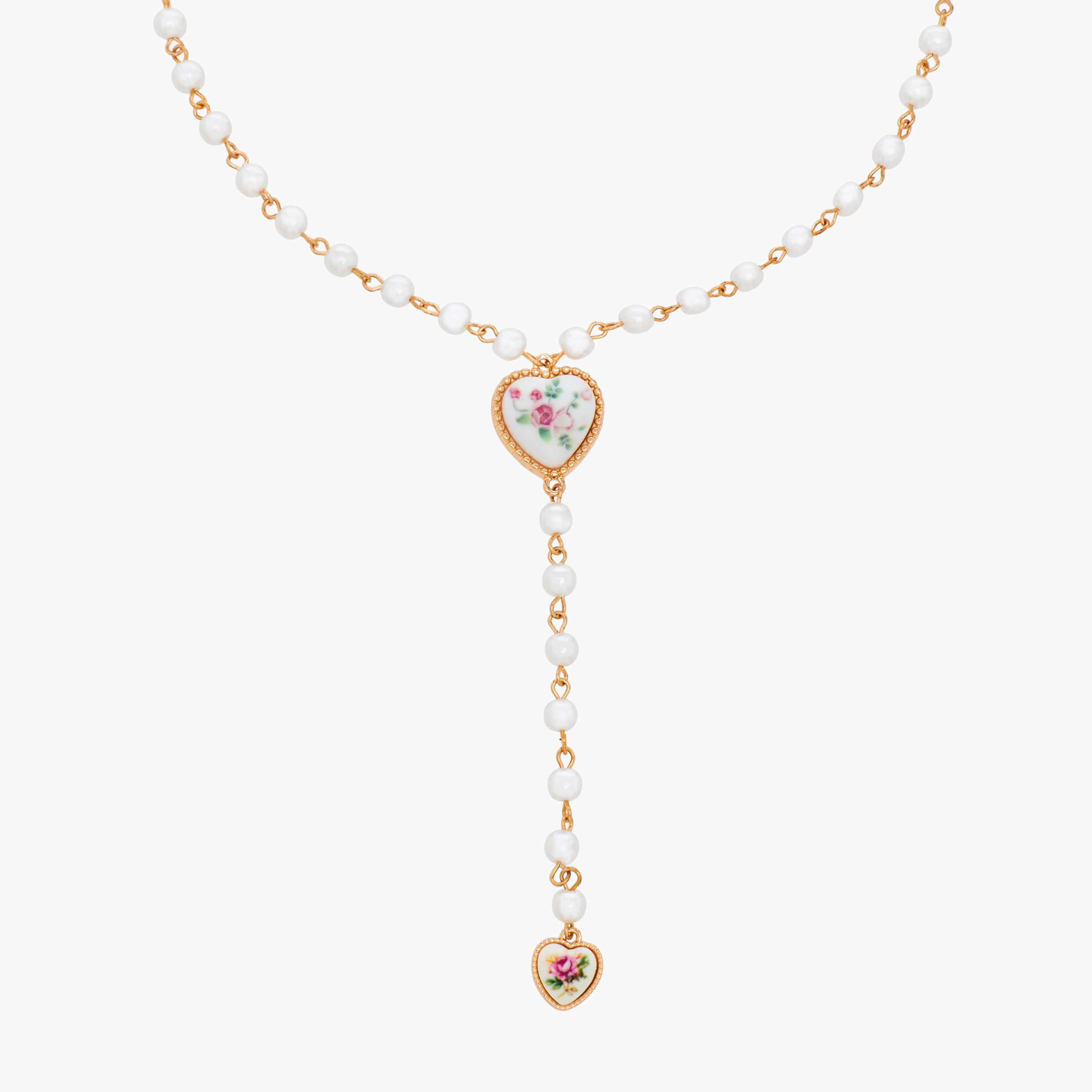 Gold Tone Necklace with Heart Pendant-women-watchesandjewellery-jewellery-necklacesandpendants-image-2