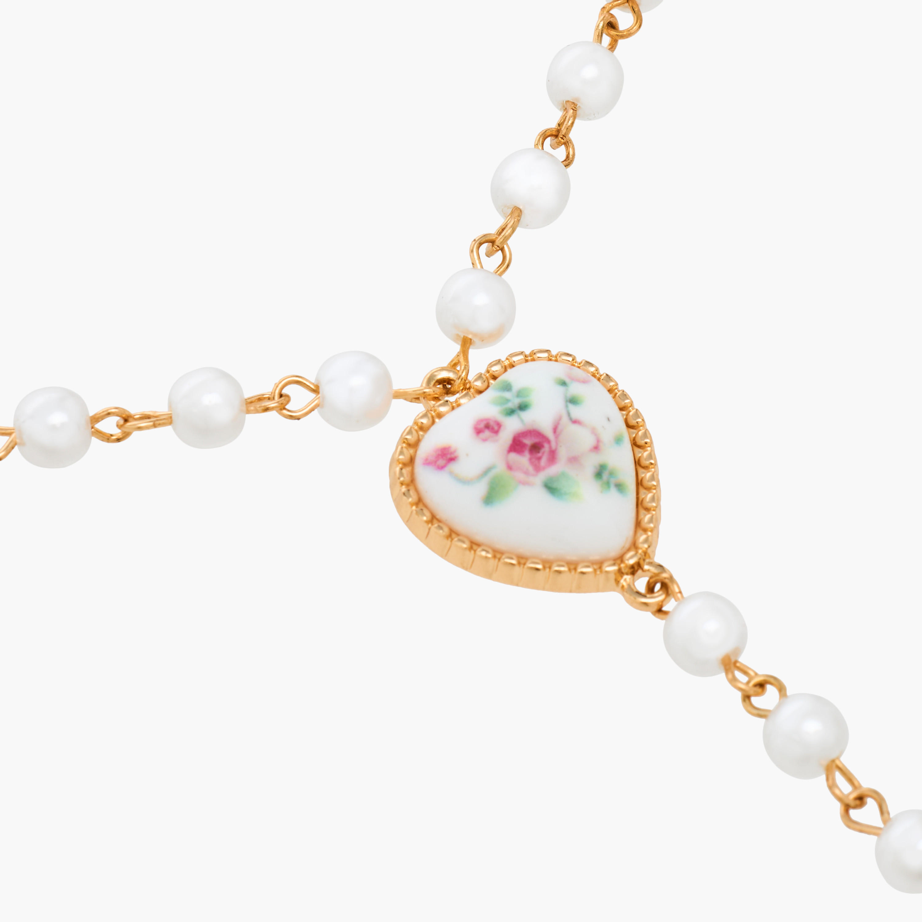 Gold Tone Necklace with Heart Pendant-women-watchesandjewellery-jewellery-necklacesandpendants-image-3