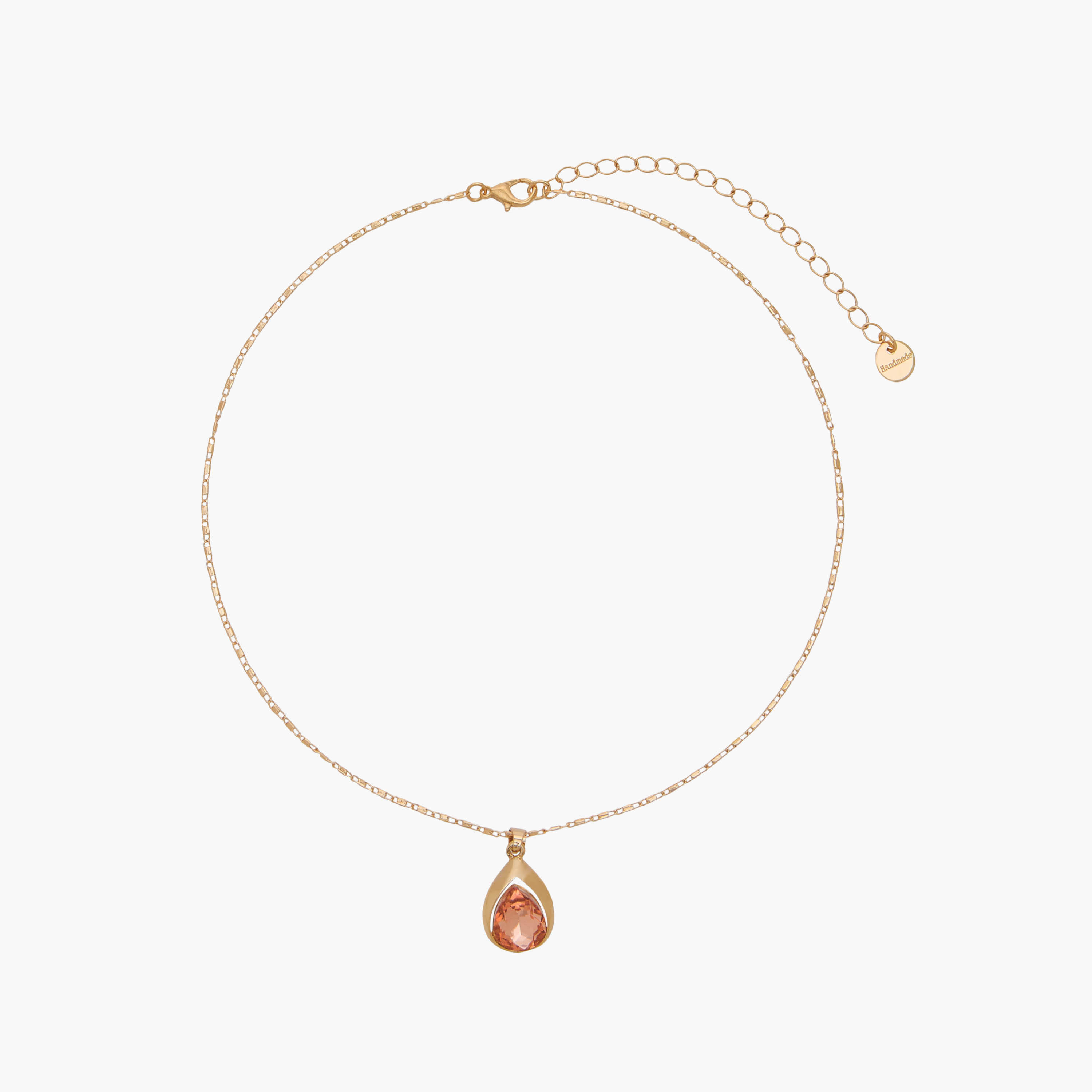 حلق وعقد مزين بلون ذهبي ودلاية - طقم من قطعتين-women-watchesandjewellery-jewellery-jewellerysets-image-2