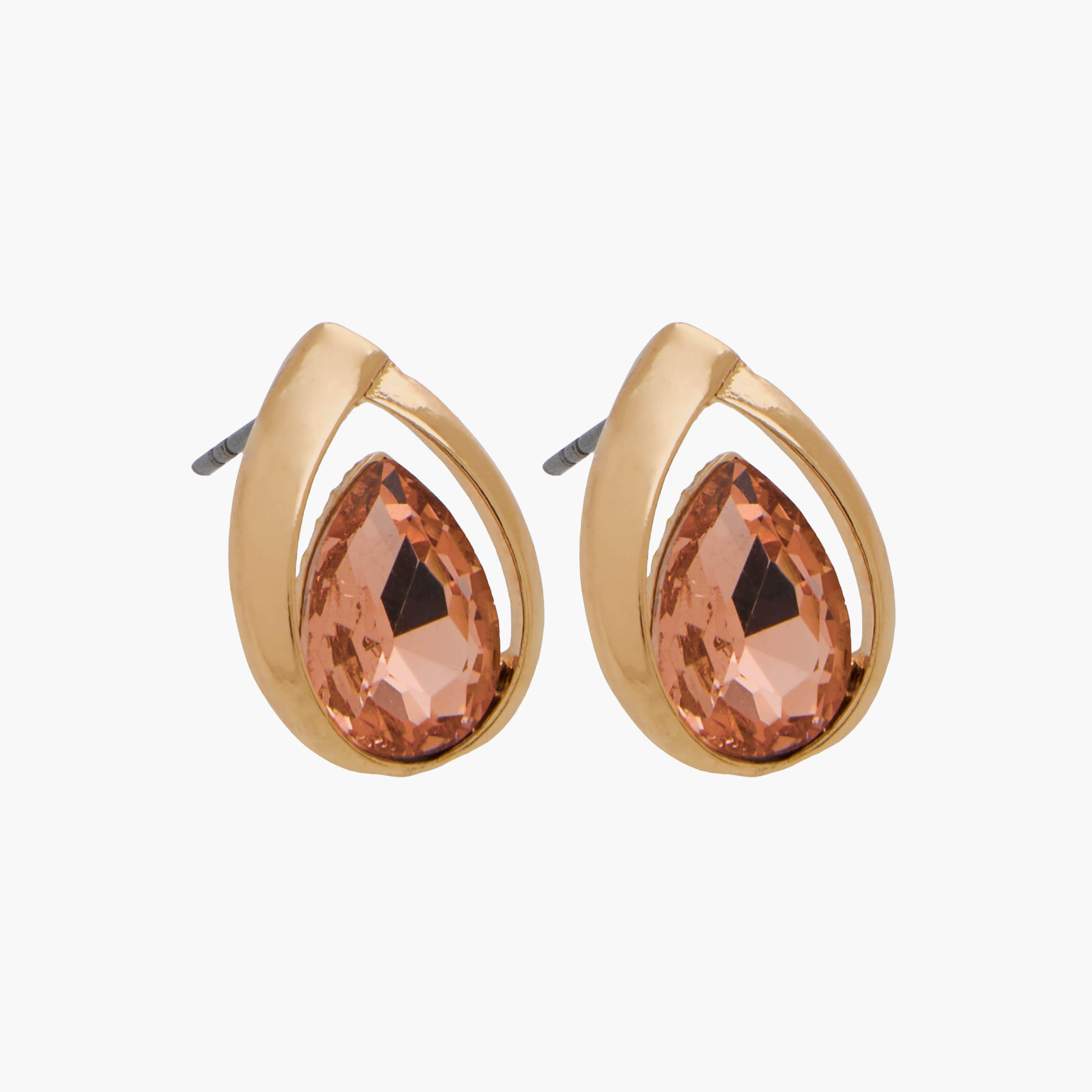 حلق وعقد مزين بلون ذهبي ودلاية - طقم من قطعتين-women-watchesandjewellery-jewellery-jewellerysets-image-4
