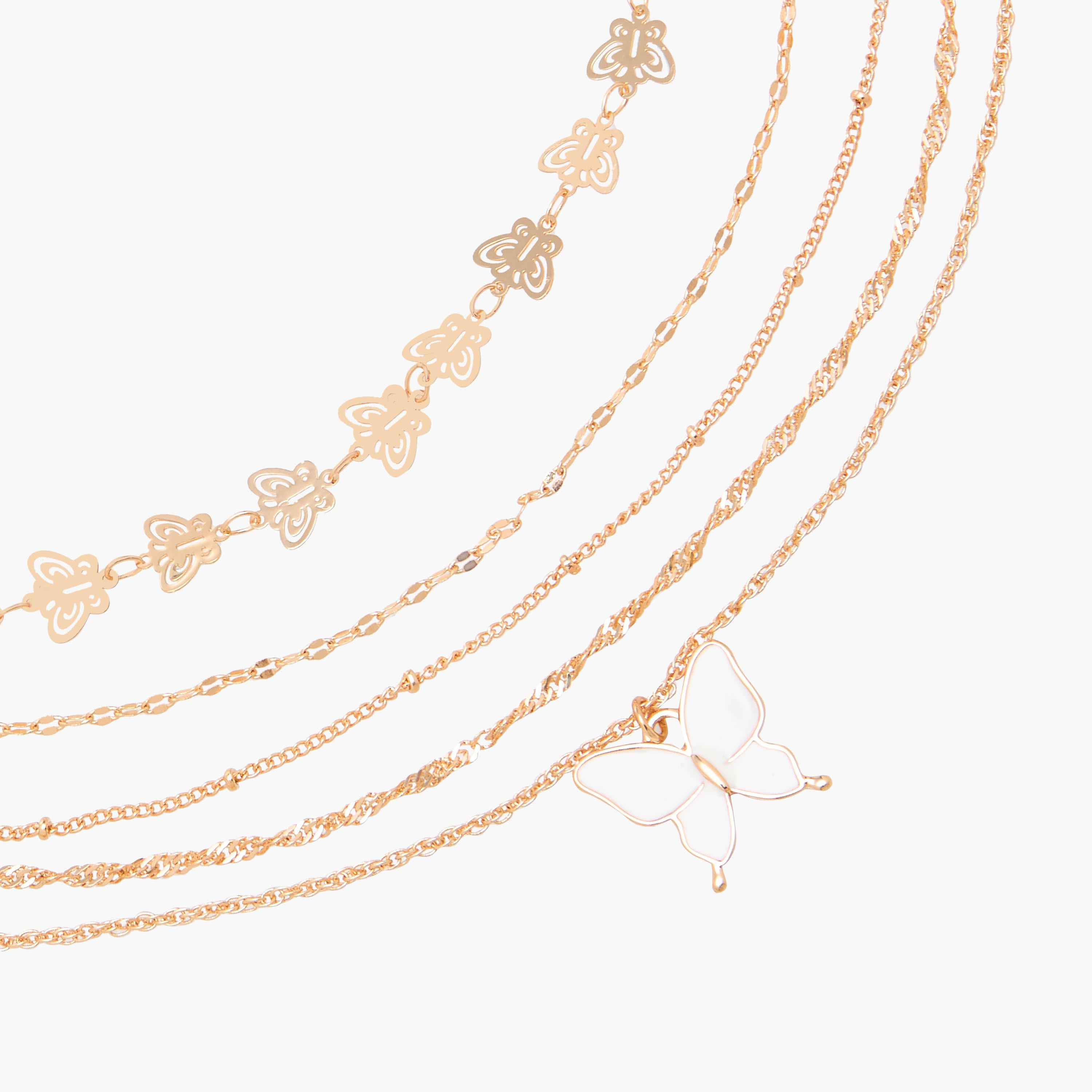 Pack of 5 Gold Tone Necklace with Charm Details-women-watchesandjewellery-jewellery-necklacesandpendants-image-7