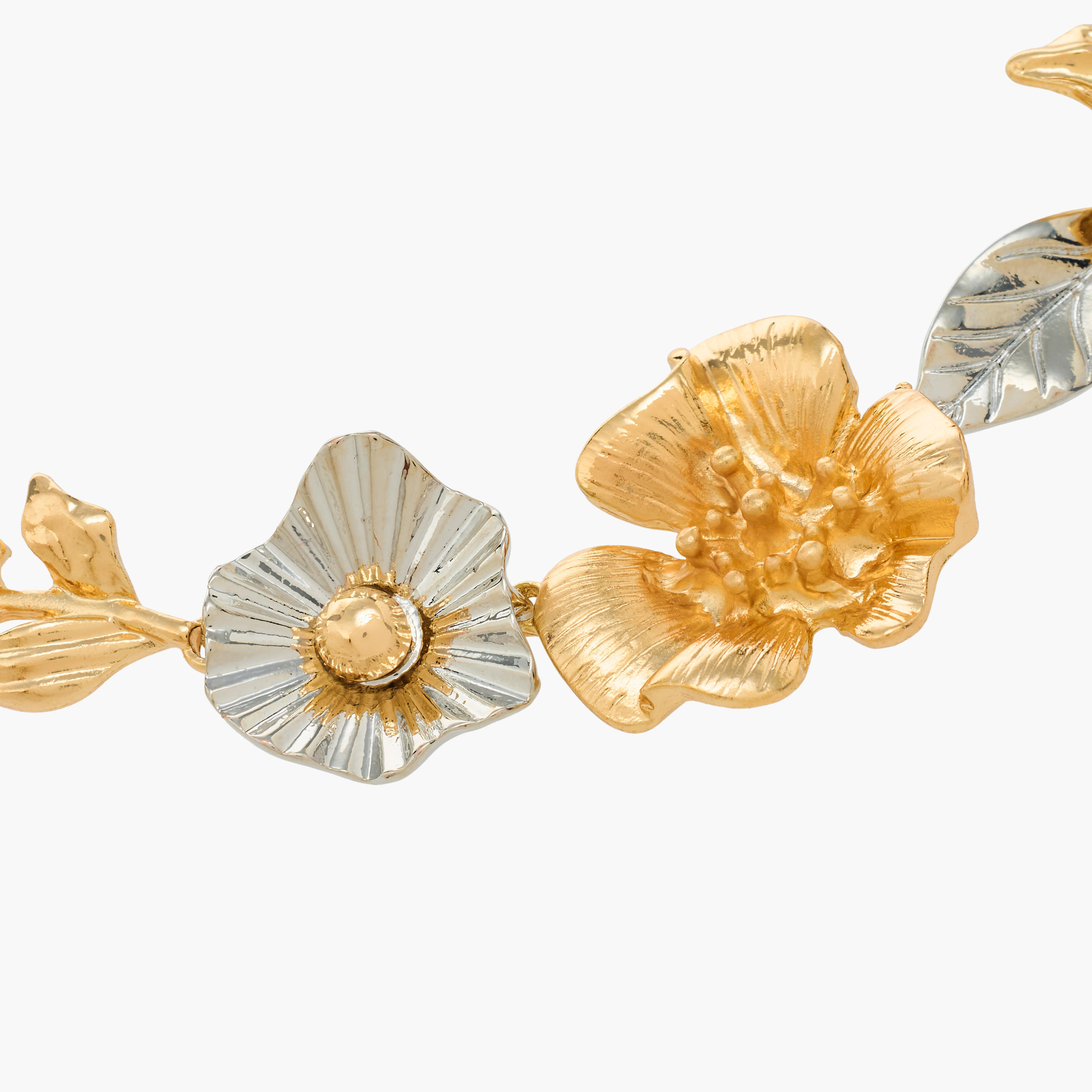 Gold Tone Necklace with Floral Embellishment-women-watchesandjewellery-jewellery-necklacesandpendants-image-3