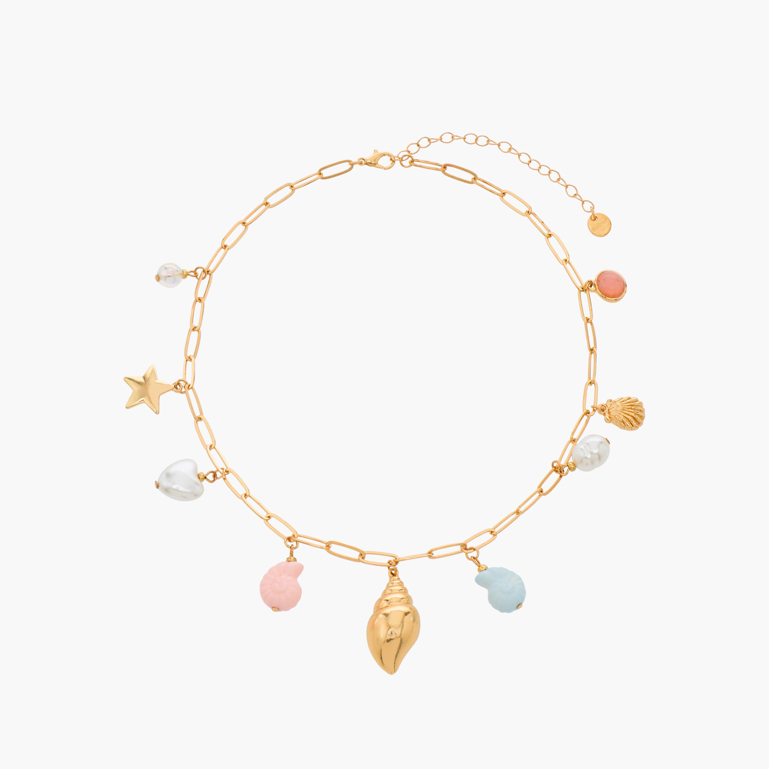 Gold Tone Necklace with Charms-women-watchesandjewellery-jewellery-necklacesandpendants-image-1