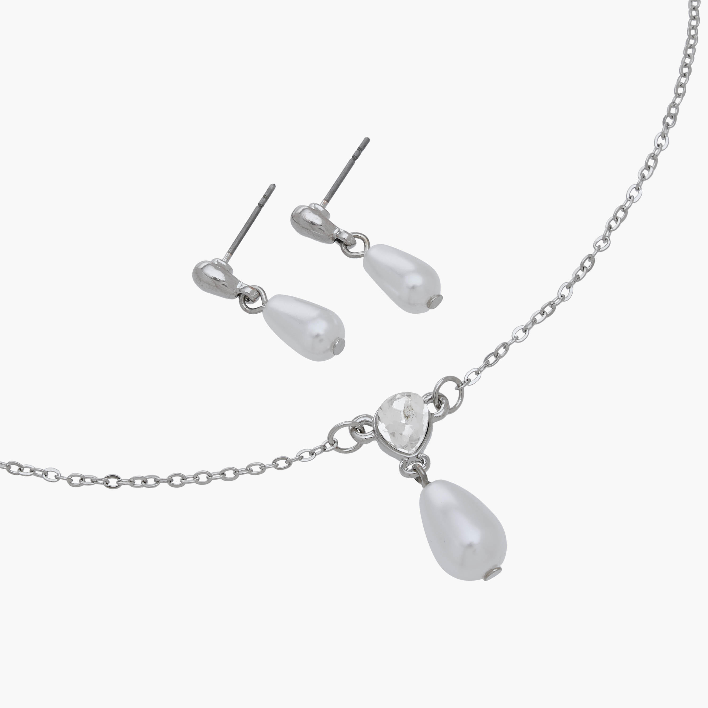 Set of 2 - Embellished Metal Necklace and Earrings-women-watchesandjewellery-jewellery-jewellerysets-image-3