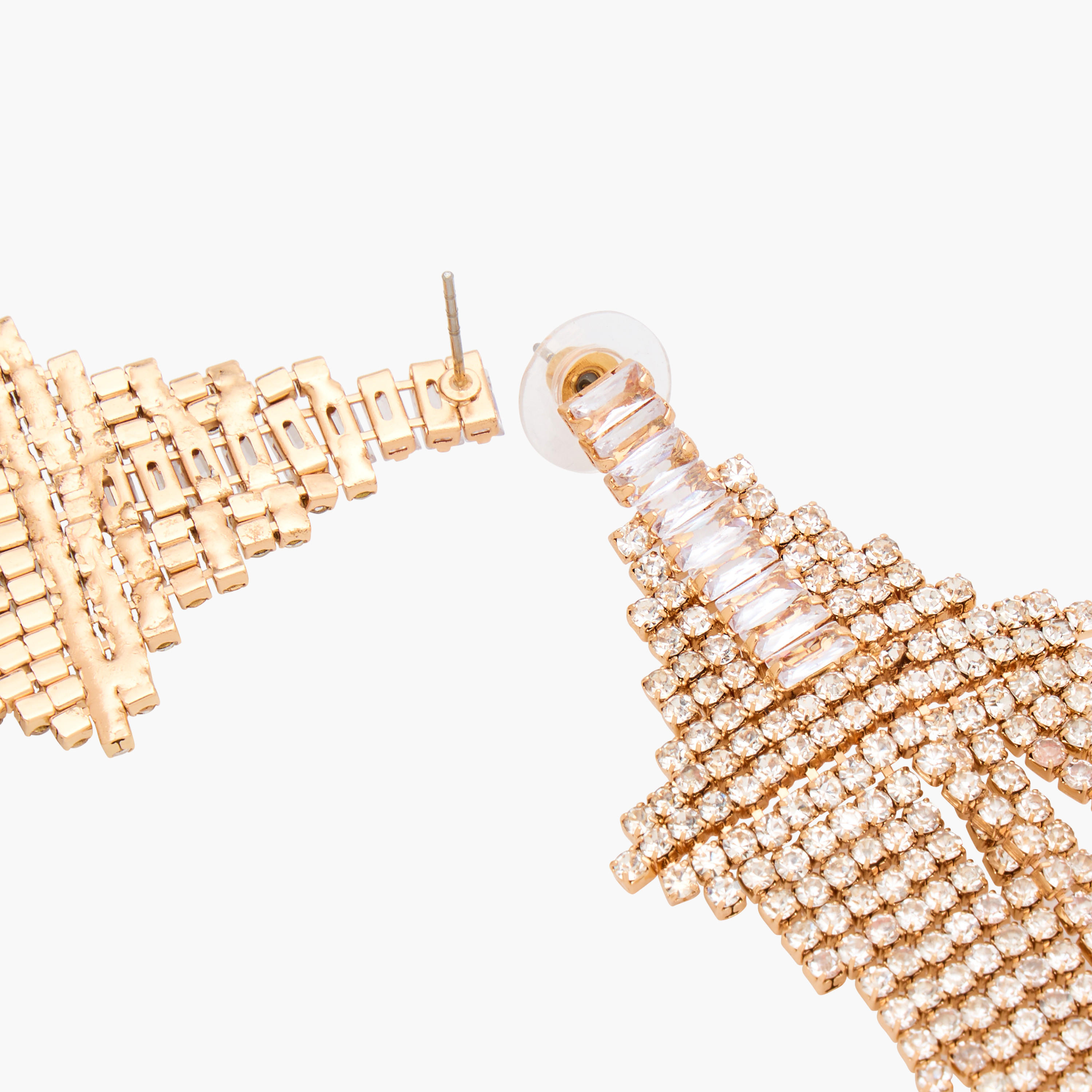 Stone Embellished Dangling Earrings with Pushback Closure-women-watchesandjewellery-jewellery-earrings-image-3