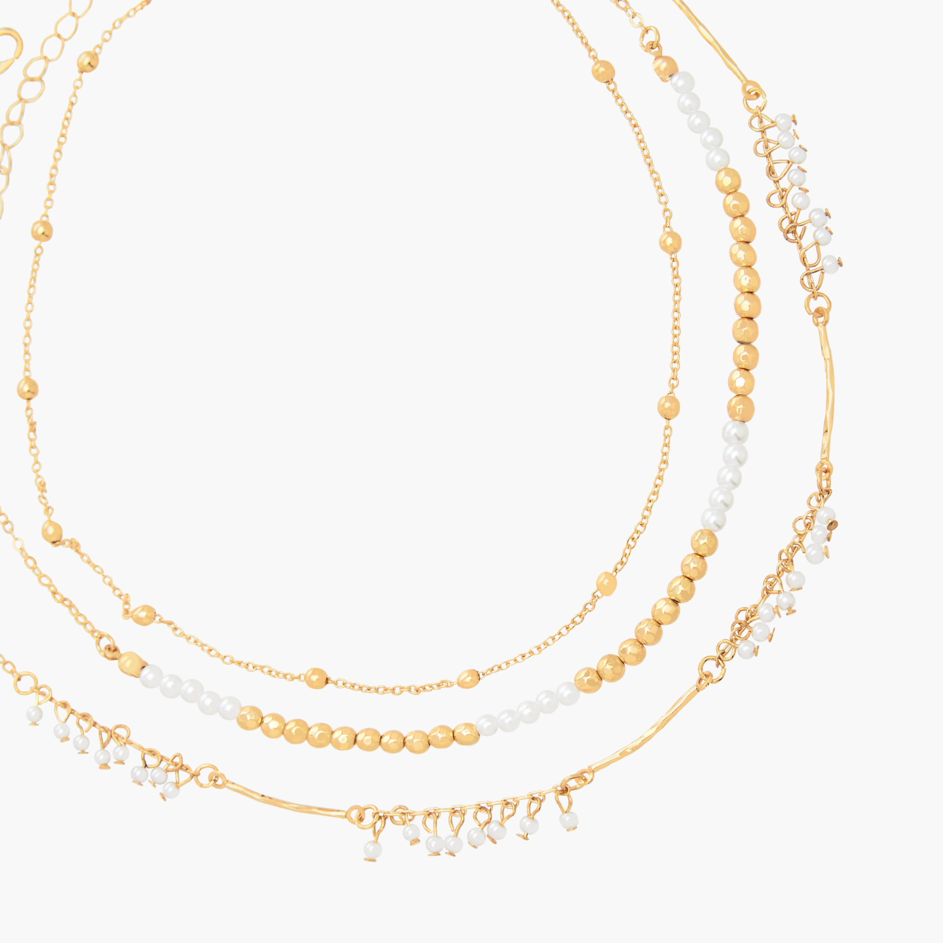 Set of 3 - Gold Tone Necklace with Bead Embellishment-women-watchesandjewellery-jewellery-necklacesandpendants-image-5