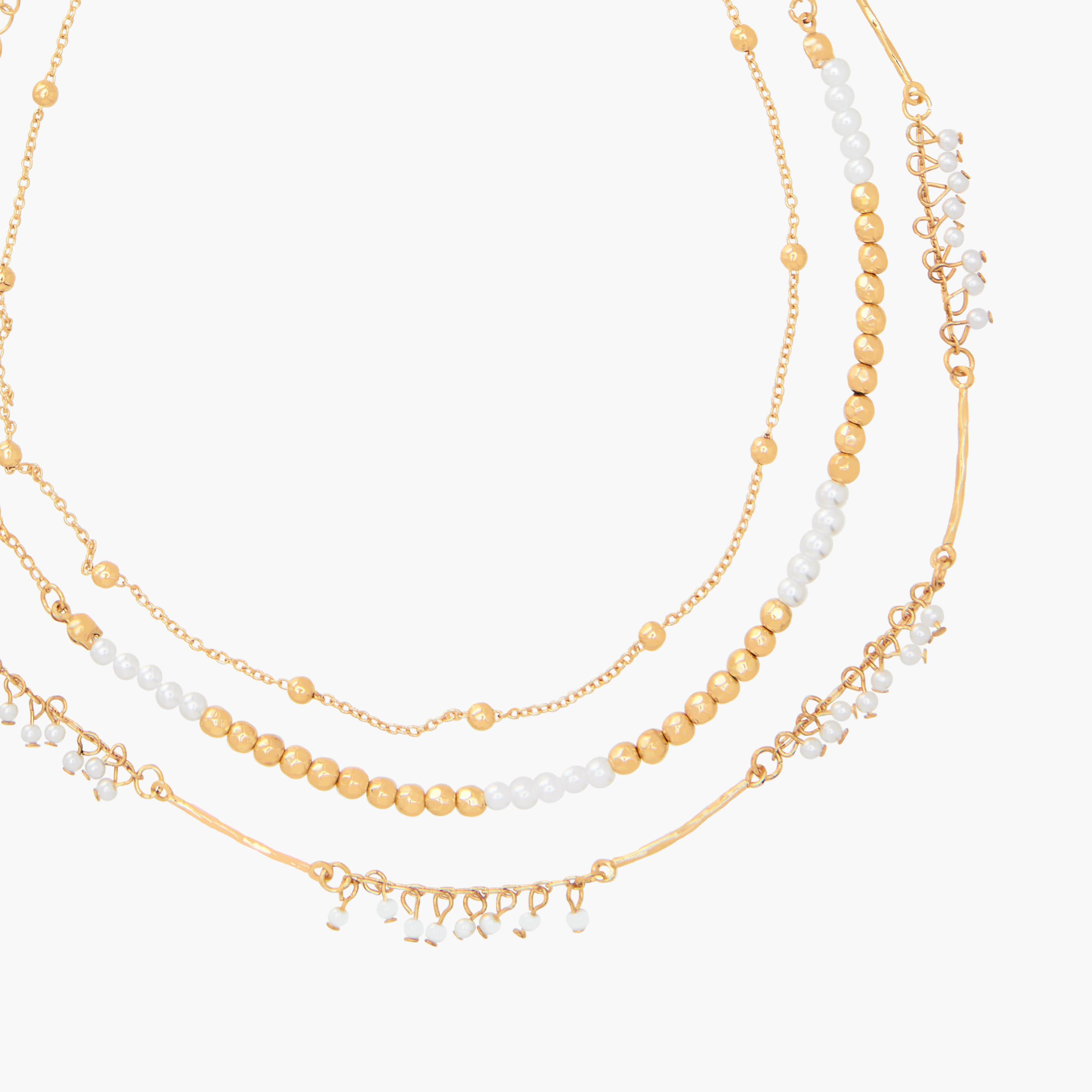 Set of 3 - Gold Tone Necklace with Bead Embellishment-women-watchesandjewellery-jewellery-necklacesandpendants-image-6