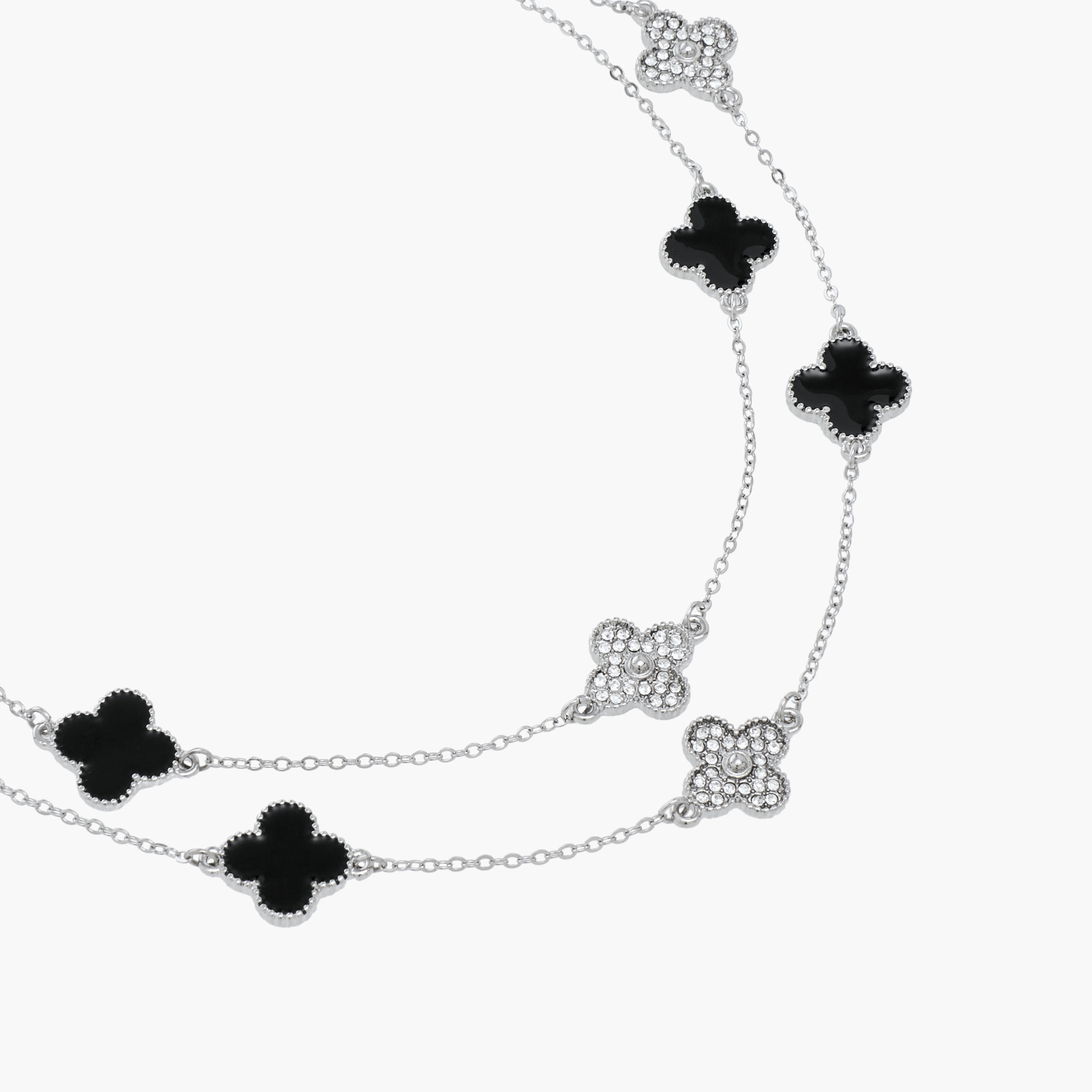 Metal Clover Charm Necklace-women-watchesandjewellery-jewellery-necklacesandpendants-image-2