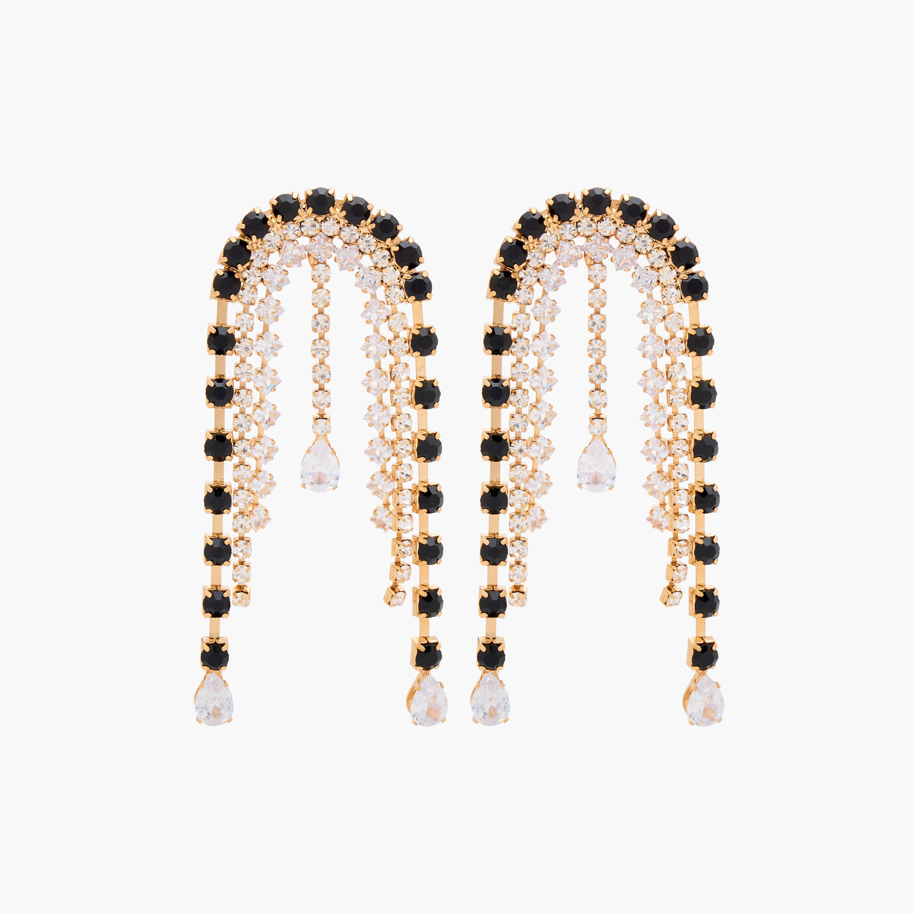 حلقان متدلية مزينة بأحجار مع مكبس إغلاق خلفي-women-watchesandjewellery-jewellery-earrings-image-1