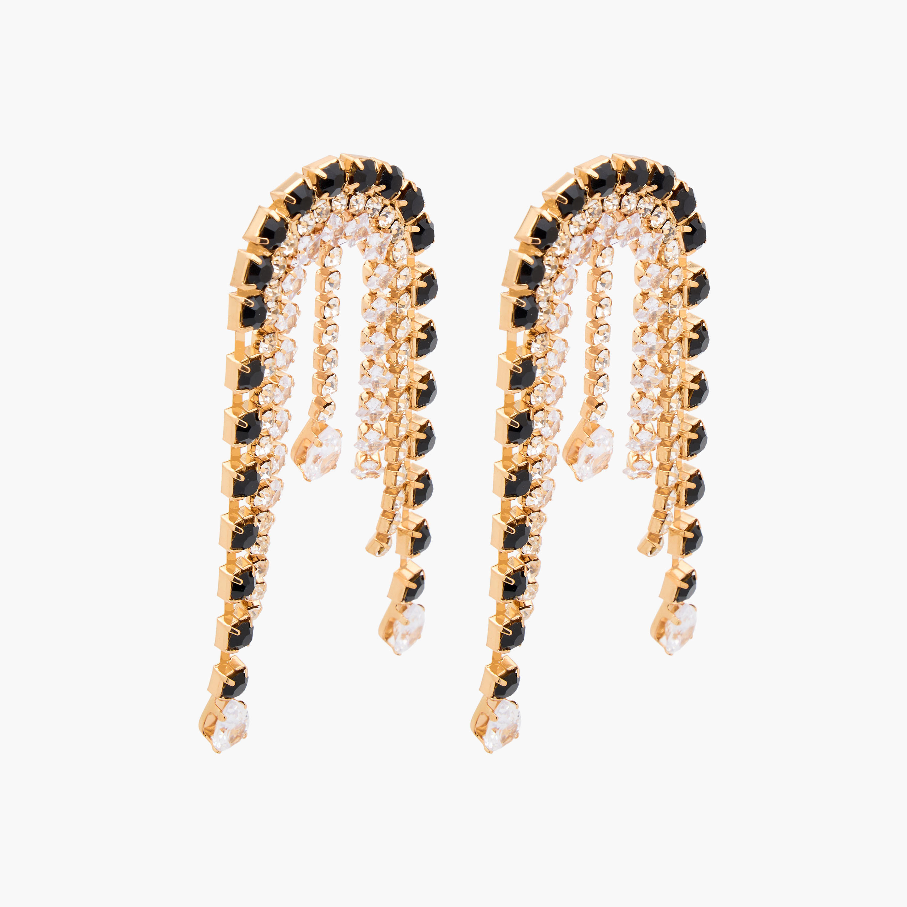 حلقان متدلية مزينة بأحجار مع مكبس إغلاق خلفي-women-watchesandjewellery-jewellery-earrings-image-2