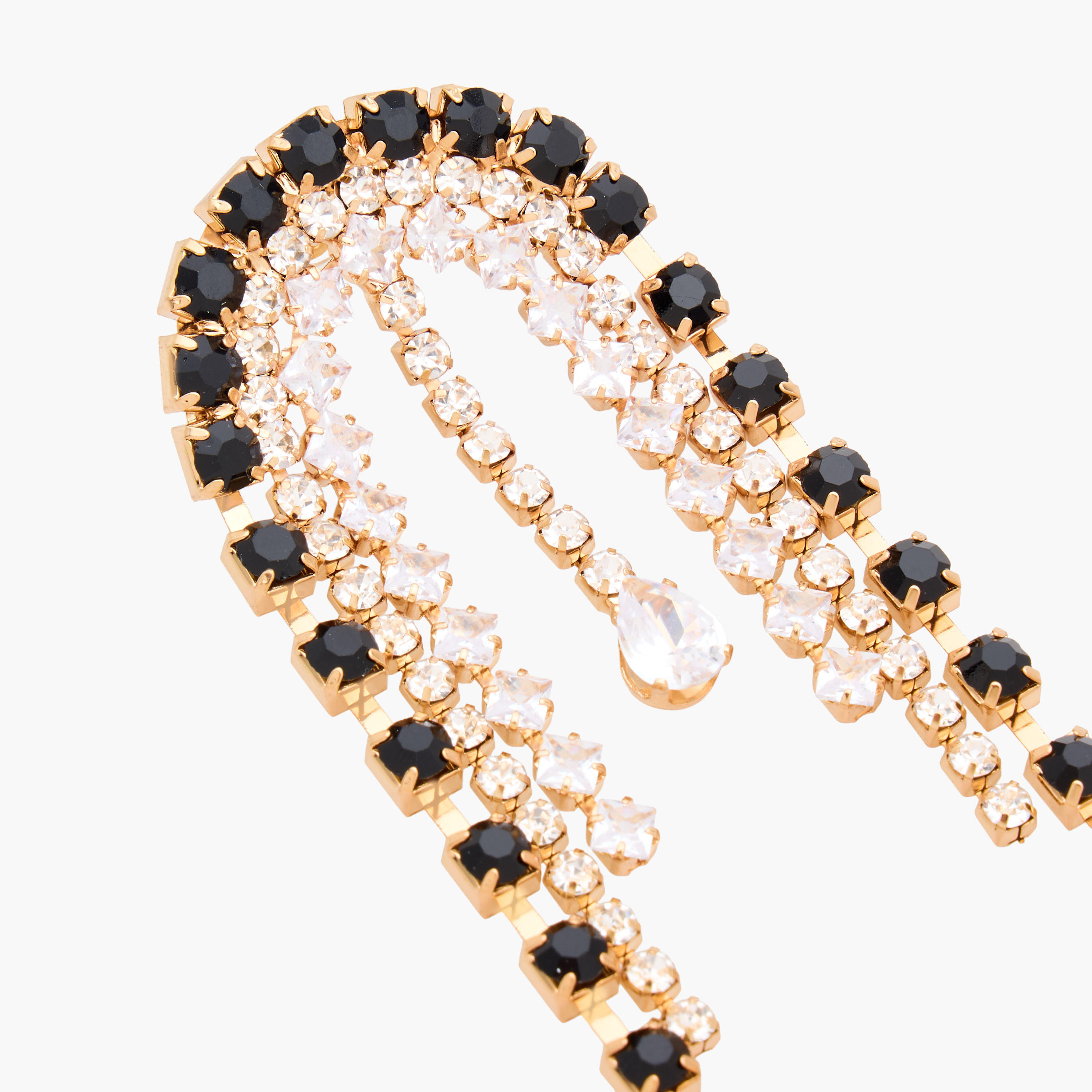 حلقان متدلية مزينة بأحجار مع مكبس إغلاق خلفي-women-watchesandjewellery-jewellery-earrings-image-4