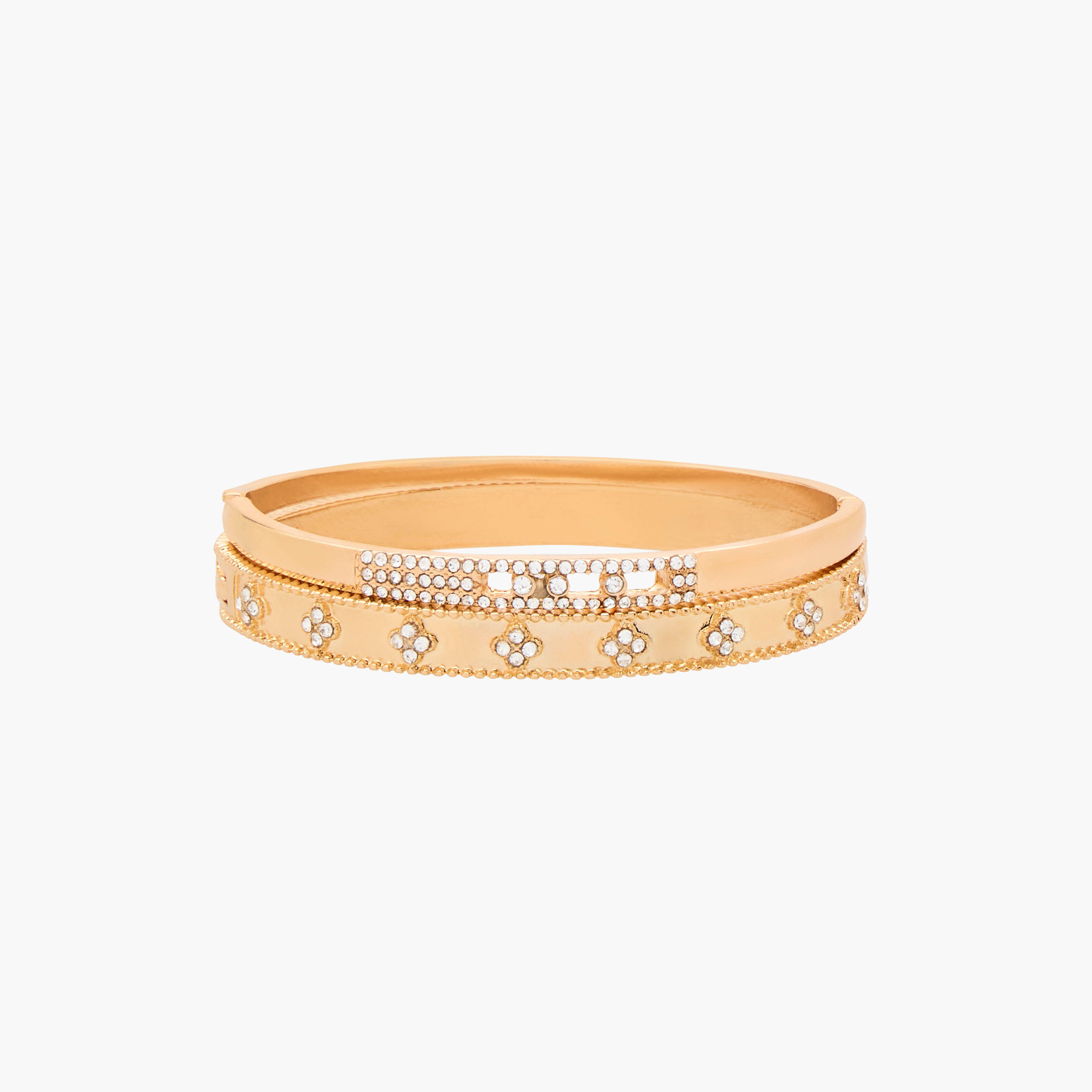 Pack of 2 Gold Tone Stone Embellished Bangle-women-watchesandjewellery-jewellery-banglesandbracelets-image-1