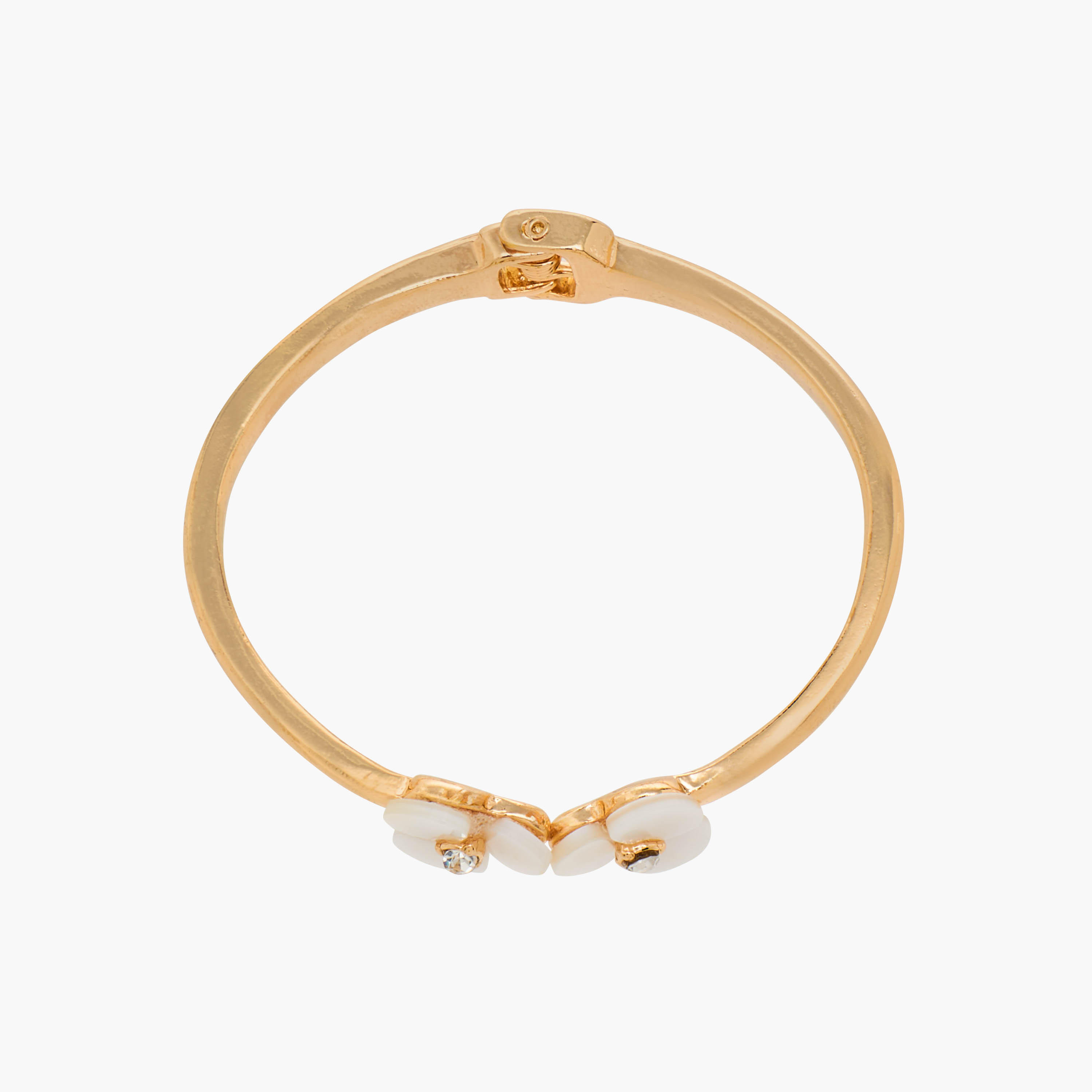 سوار معدن مزين بأزهار-women-watchesandjewellery-jewellery-banglesandbracelets-image-2