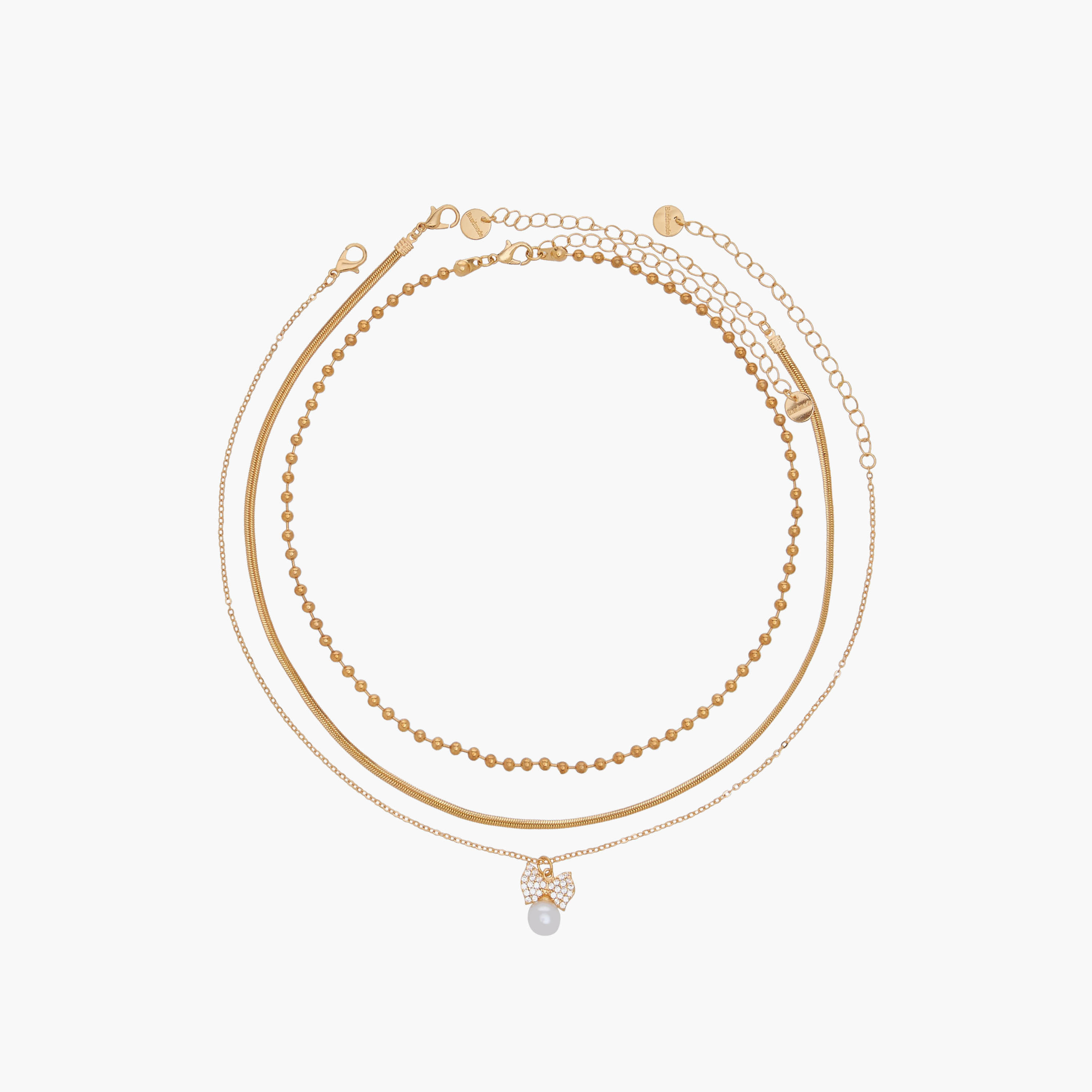 Set of 3 - Metal Chain Necklace-women-watchesandjewellery-jewellery-necklacesandpendants-image-1
