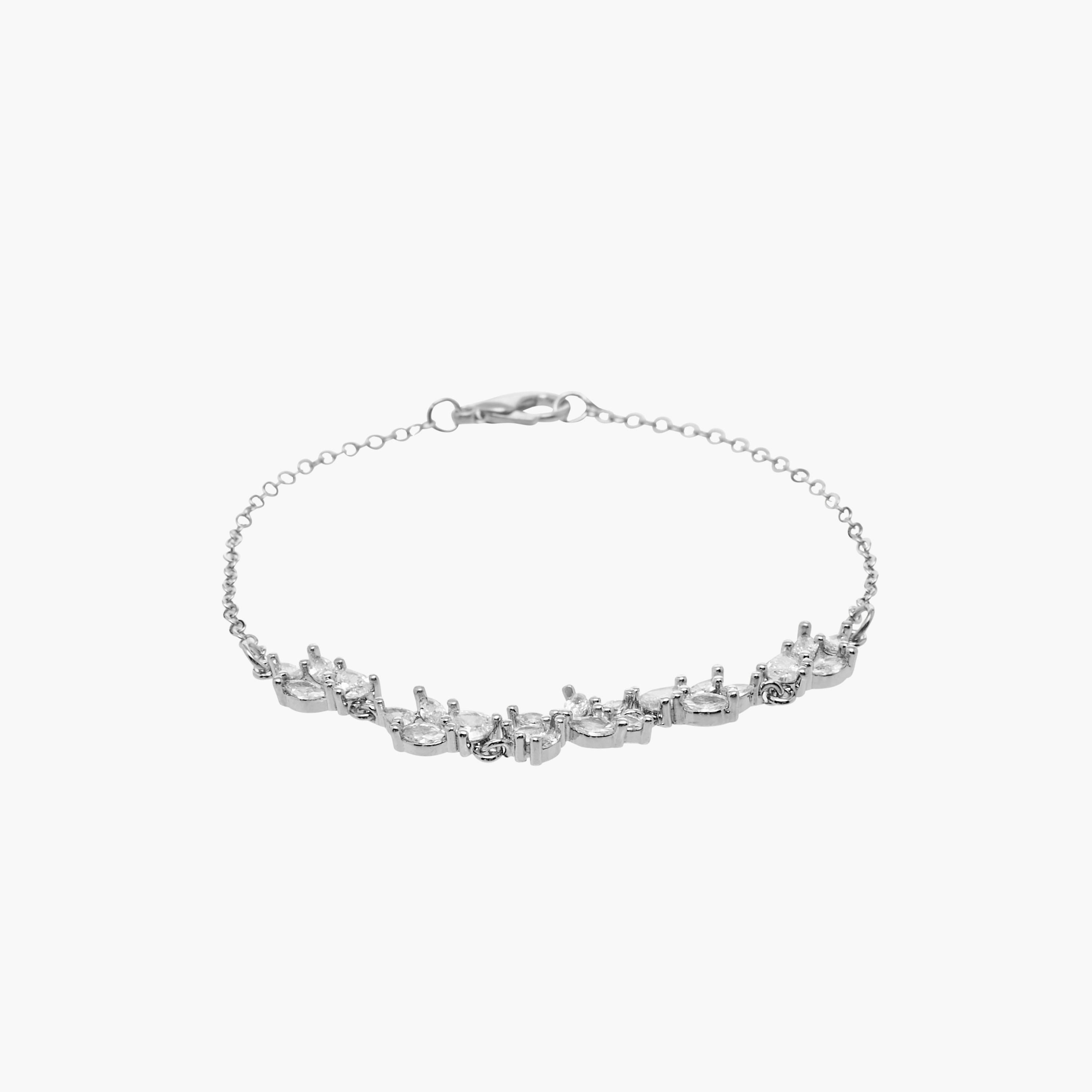 Silver Tone Necklace with Cubic Zirconia Embellishment-women-watchesandjewellery-jewellery-necklacesandpendants-image-1
