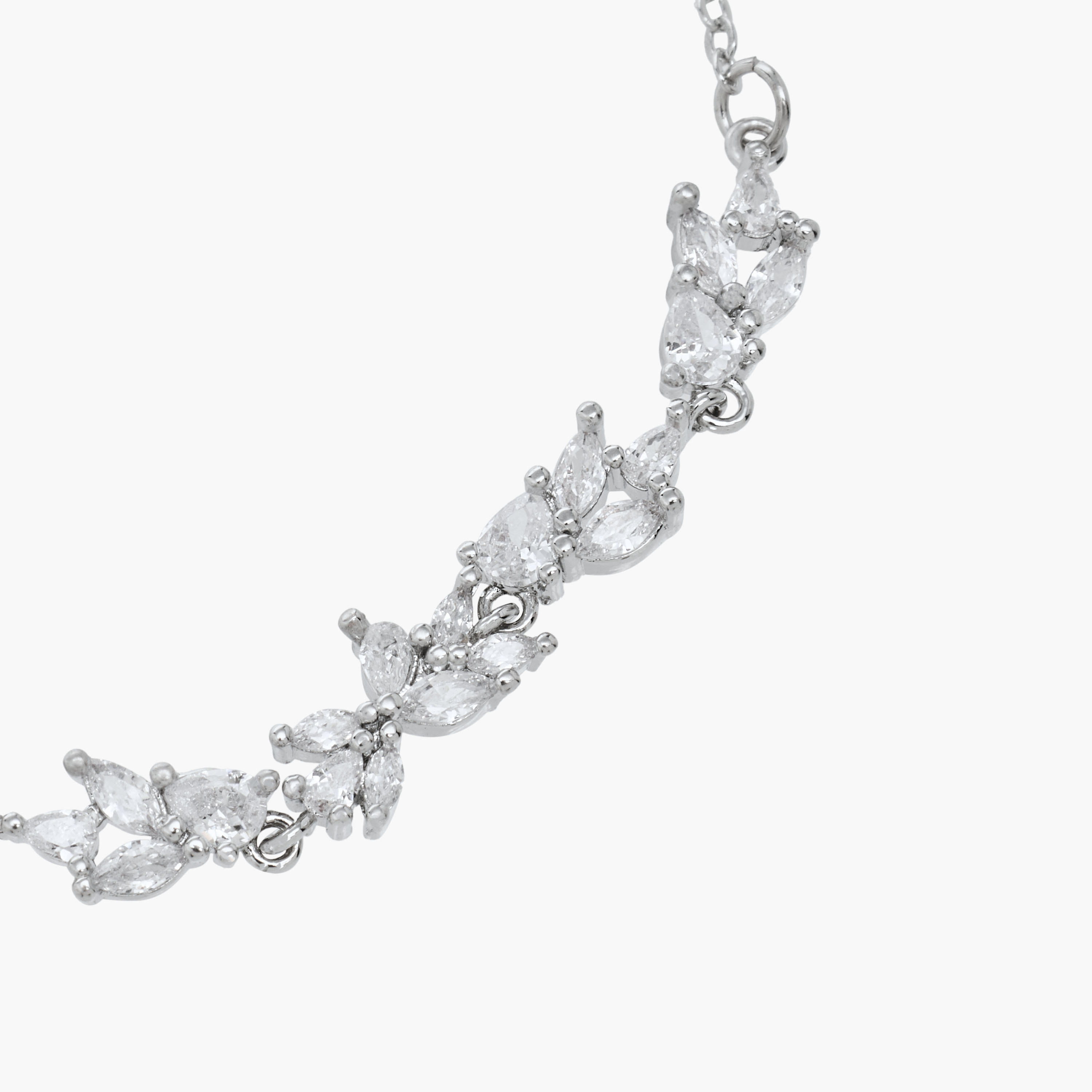 Silver Tone Necklace with Cubic Zirconia Embellishment-women-watchesandjewellery-jewellery-necklacesandpendants-image-4