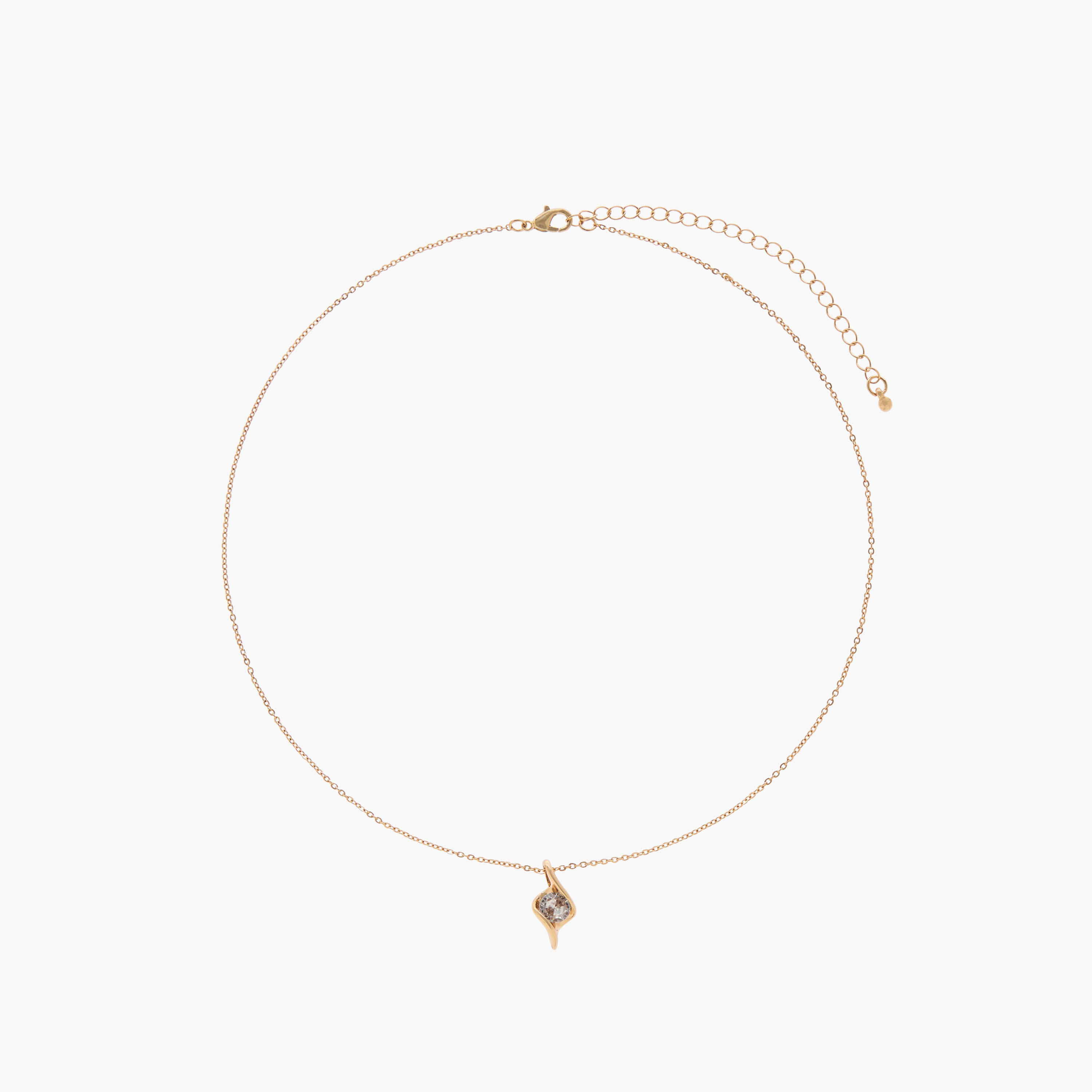 Metallic Stone Pendant Necklace-women-watchesandjewellery-jewellery-necklacesandpendants-image-1
