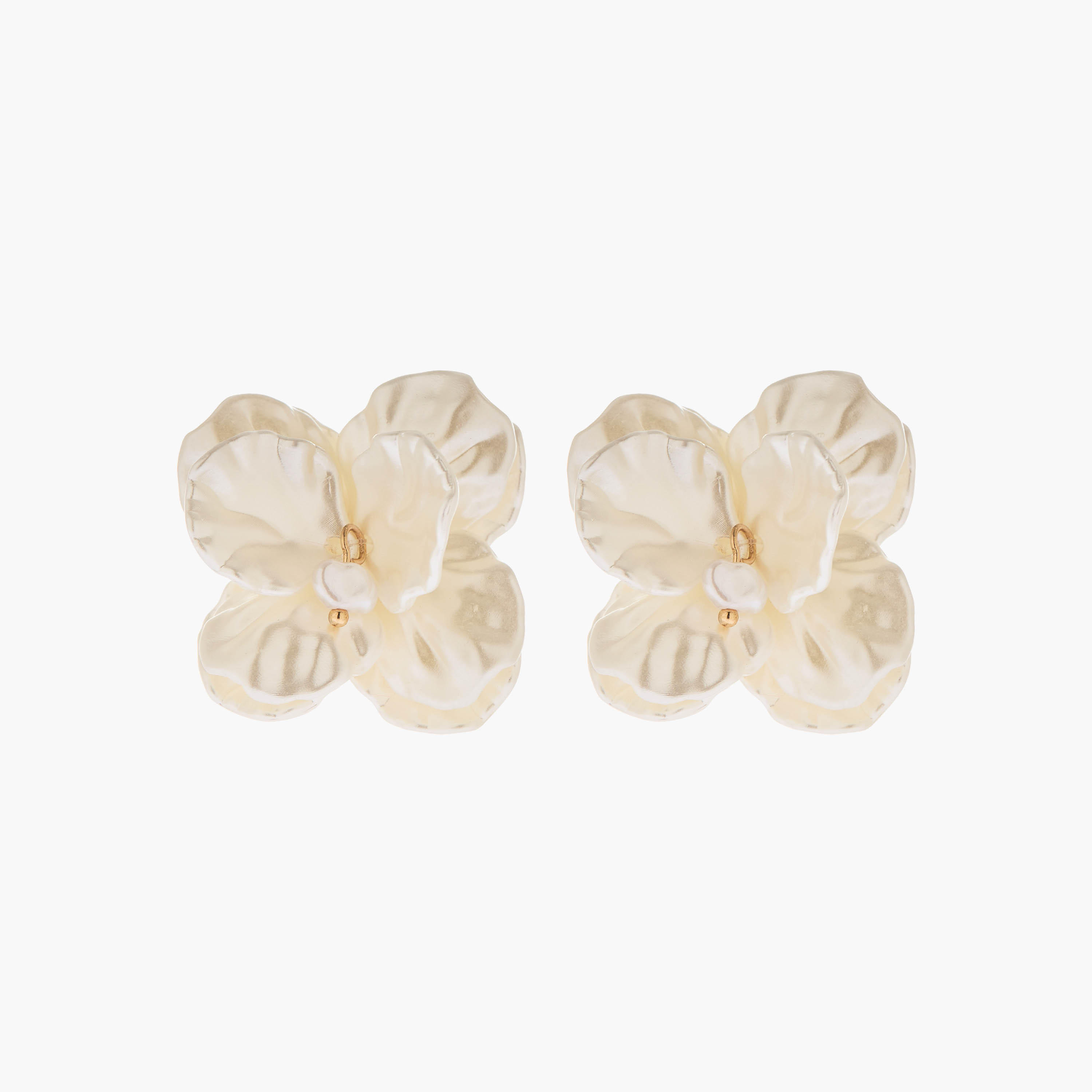Floral Shaped Stud Earrings with Pushback Closure-women-watchesandjewellery-jewellery-earrings-image-1